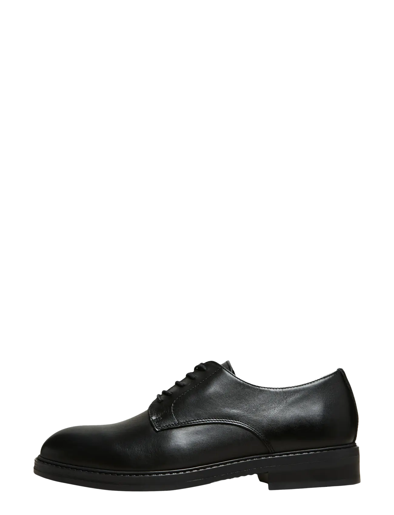 Selected SLMBLAKE LEATHER DERBY SHOE NOOS - Sko - BLACK / black