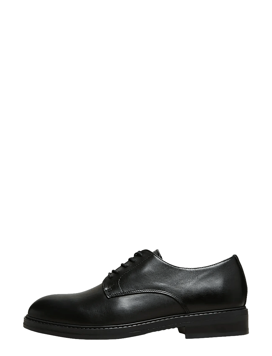 Selected - SLMBLAKE LEATHER DERBY SHOE NOOS - derby-schuhe - black - 1