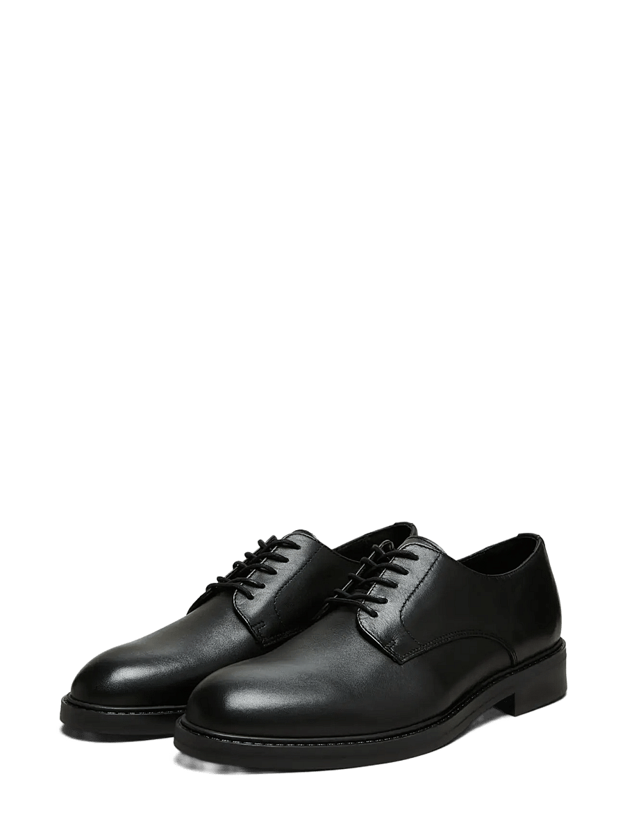 Selected - SLMBLAKE LEATHER DERBY SHOE NOOS - derby-schuhe - black - 2