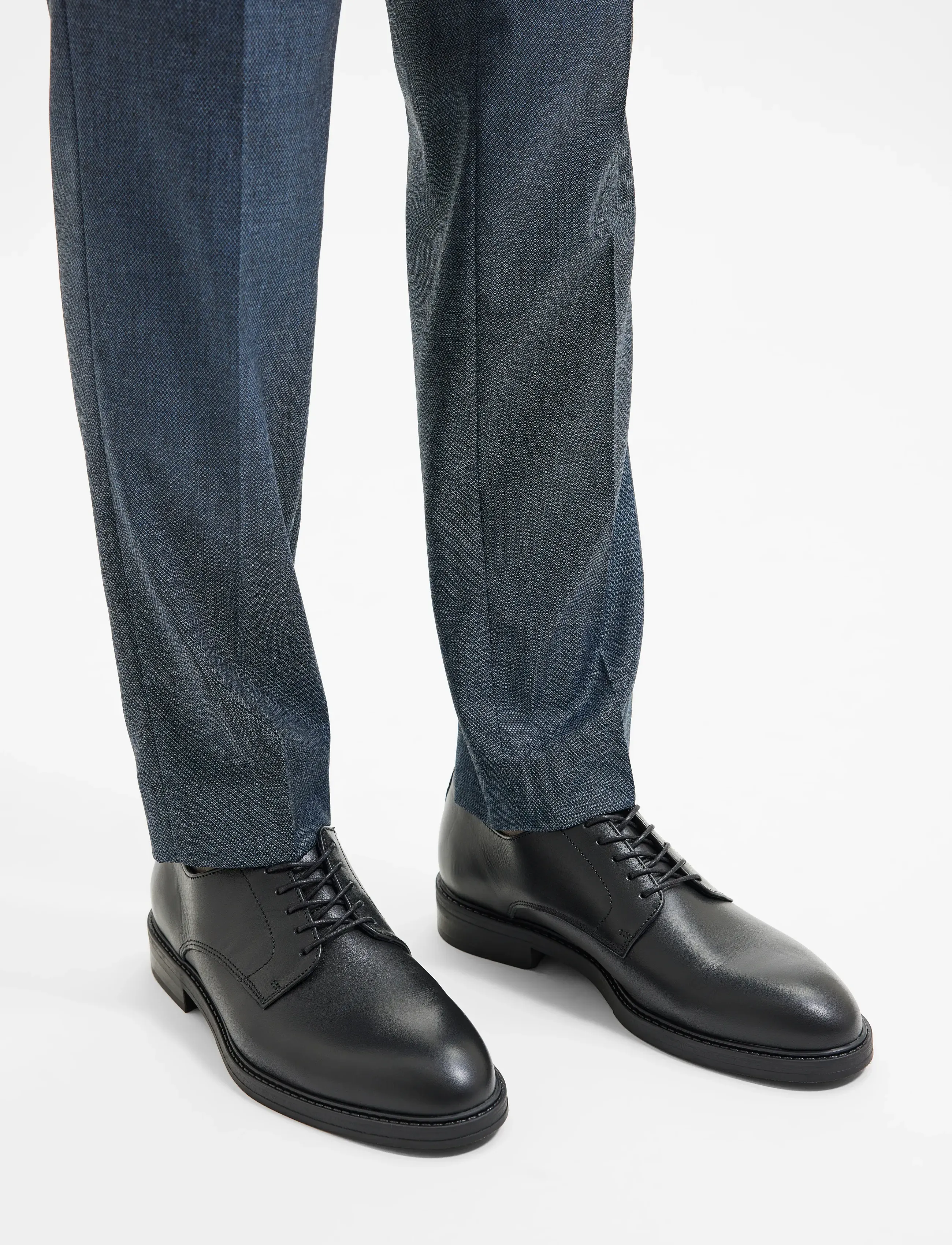 Selected SLMBLAKE LEATHER DERBY SHOE NOOS - Söfn - BLACK / black