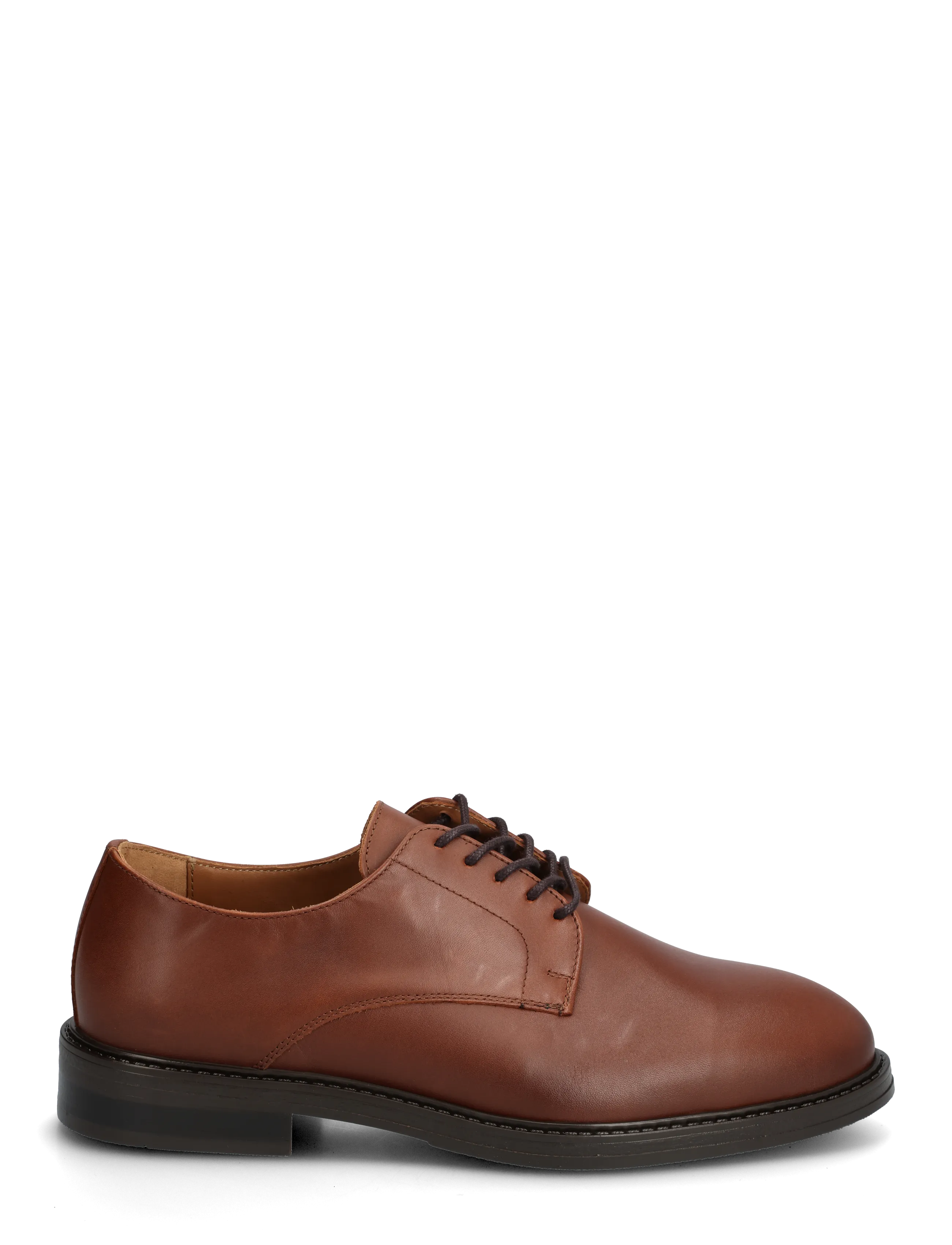 Selected - SLMBLAKE LEATHER DERBY SHOE NOOS - derby-schuhe - cognac - 1