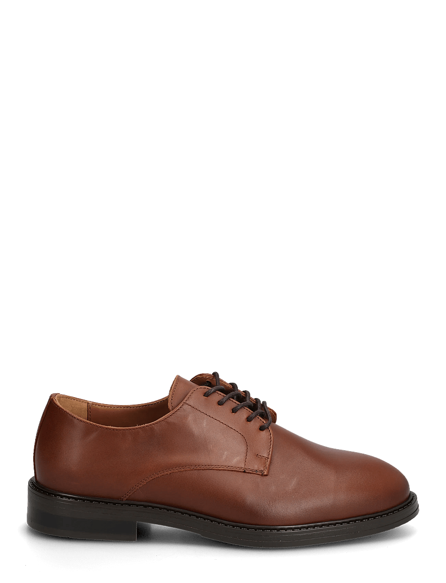 Selected - SLMBLAKE LEATHER DERBY SHOE NOOS - derby-schuhe - cognac - 1