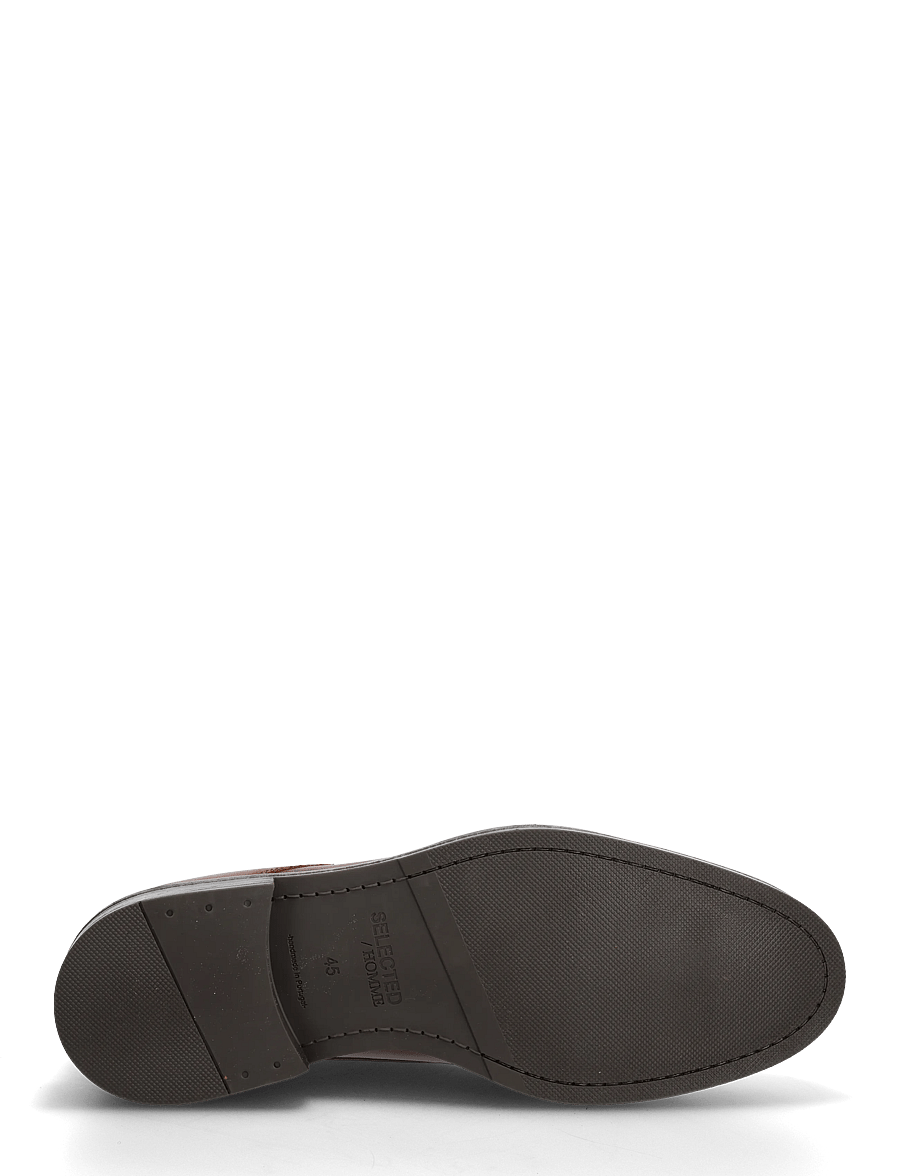 Selected - SLMBLAKE LEATHER DERBY SHOE NOOS - derby-schuhe - cognac - 4