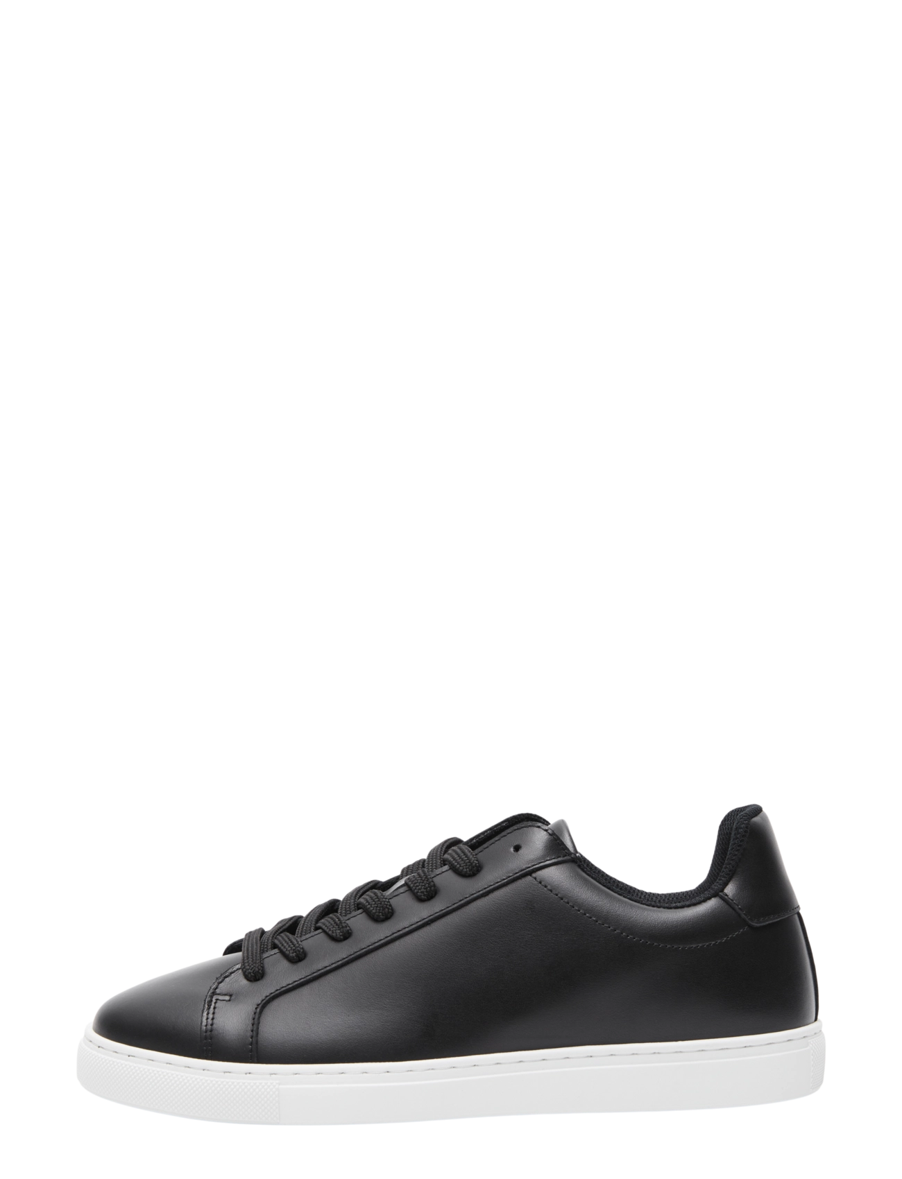 Selected SLHEVAN LEATHER SNEAKER NOOS - Low Tops - BLACK / black
