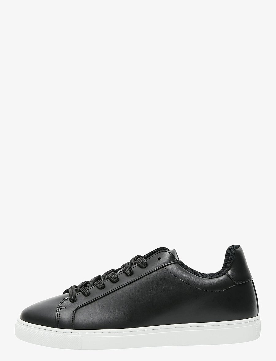 Selected - SLHEVAN LEATHER SNEAKER NOOS - low-top sneaker - black - 1