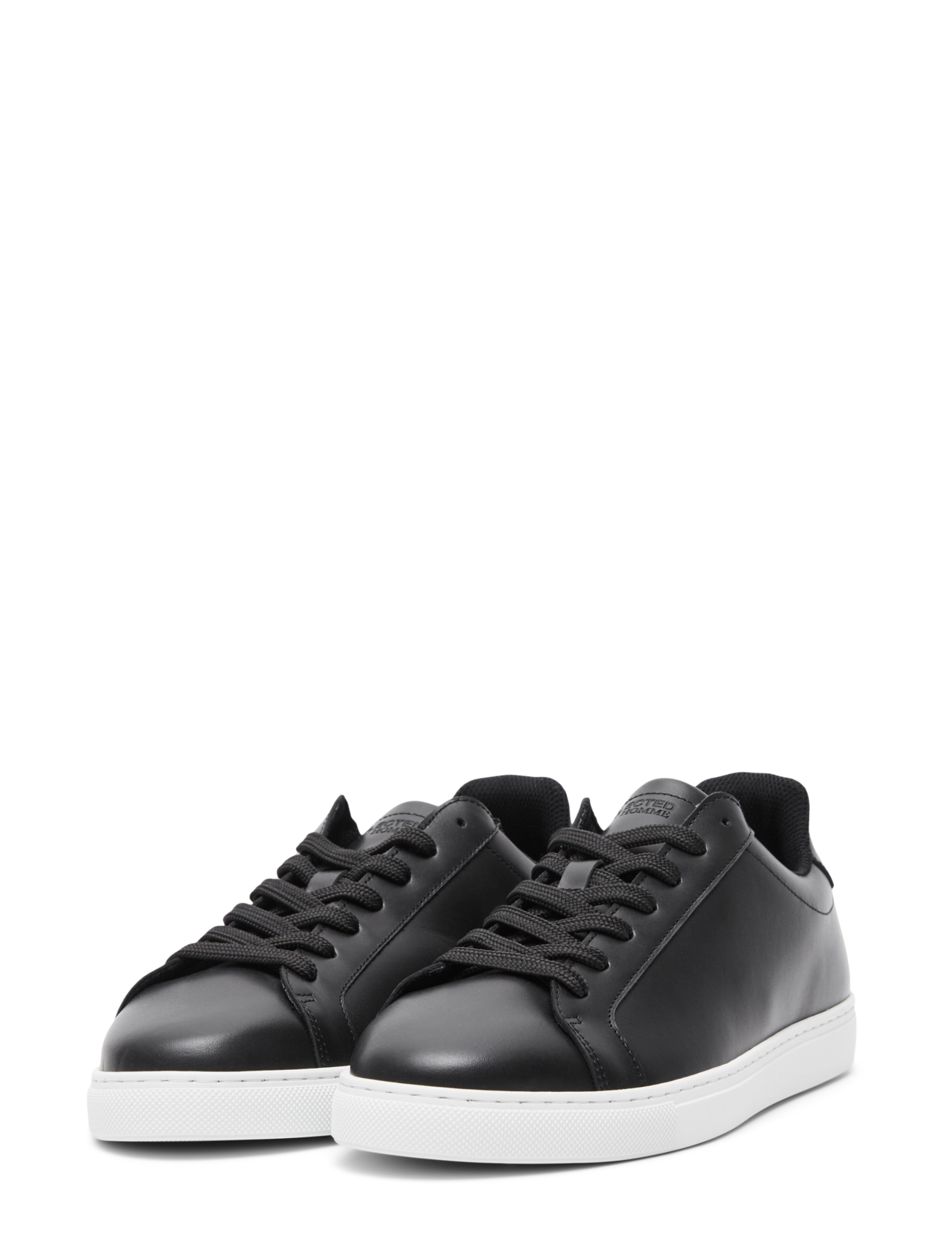 Selected - SLHEVAN LEATHER SNEAKER NOOS - black - 2