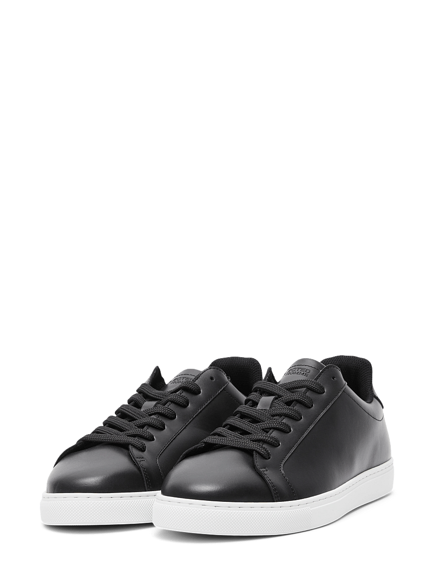 Selected - SLHEVAN LEATHER SNEAKER NOOS - low-top sneaker - black - 2