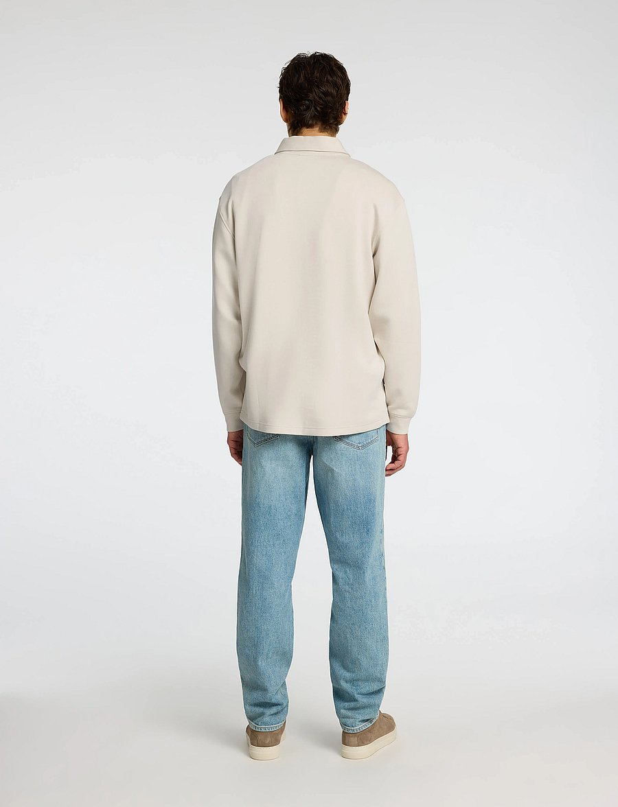 Selected - SLHRELAX-EMANUEL SOFT POLO ZIP SWEAT EX - langärmelig - oatmeal - 2