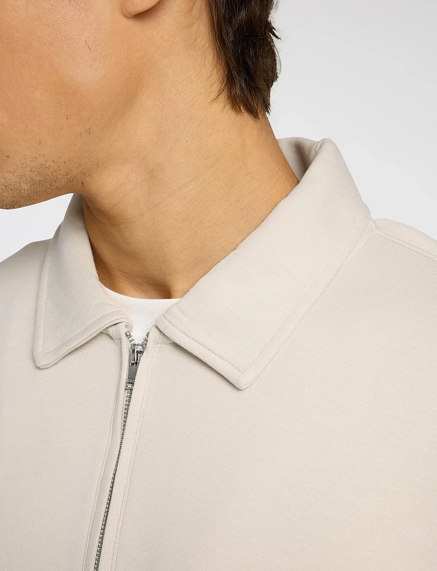 Selected - SLHRELAX-EMANUEL SOFT POLO ZIP SWEAT EX - langärmelig - oatmeal - 5