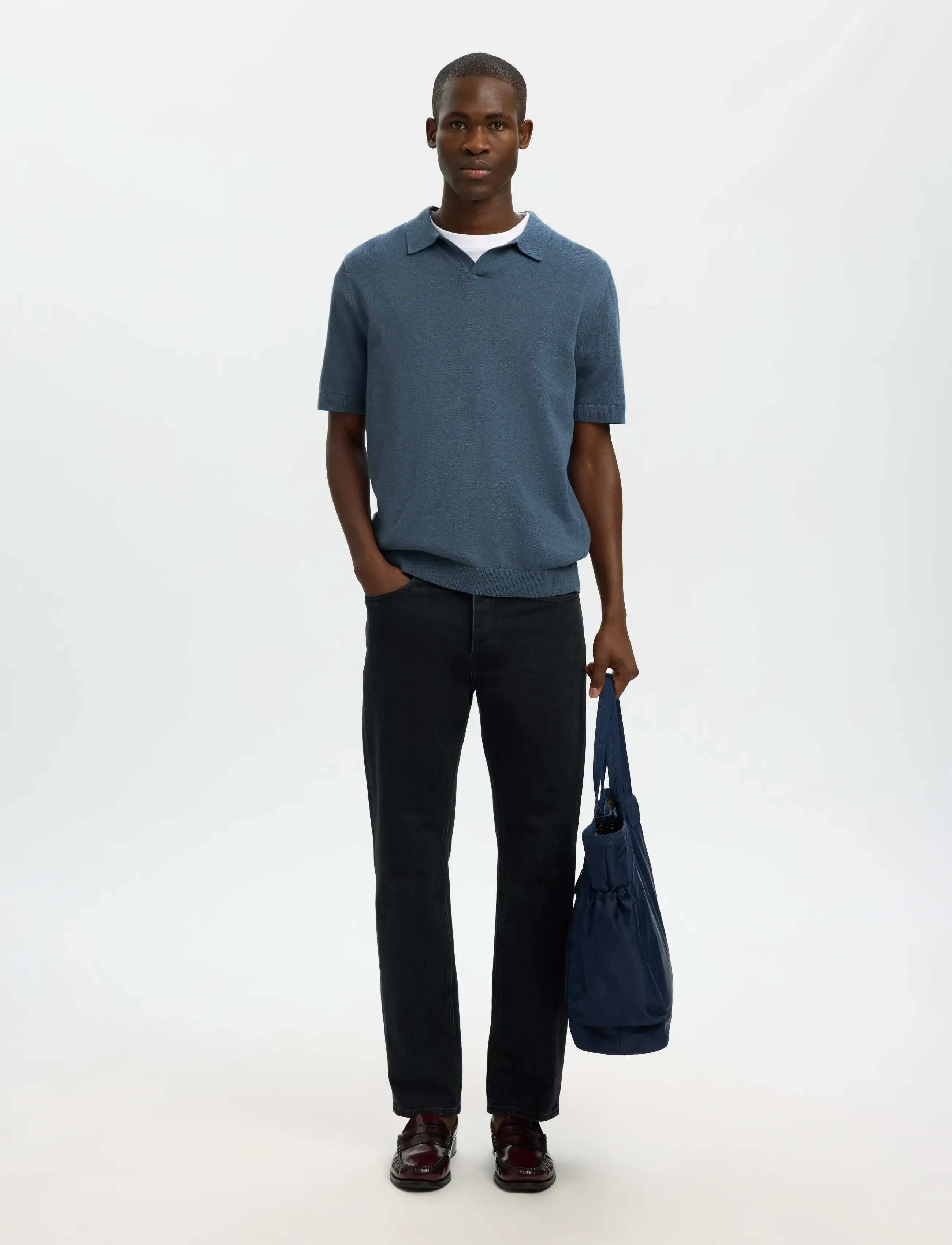Slhmattis Ss Linen Blend Open Polo Noos 5
