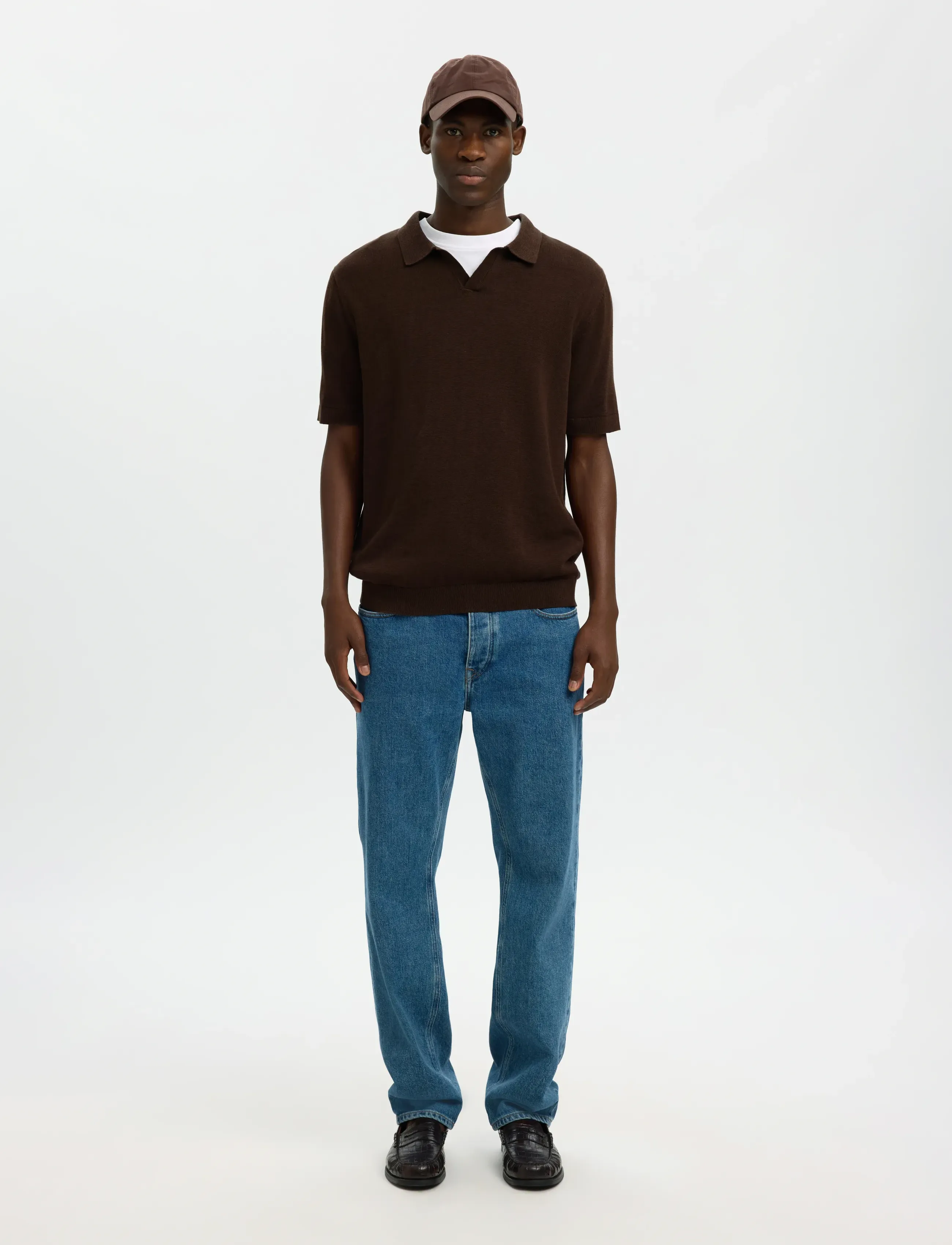 Slhmattis Ss Linen Blend Open Polo Noos 5