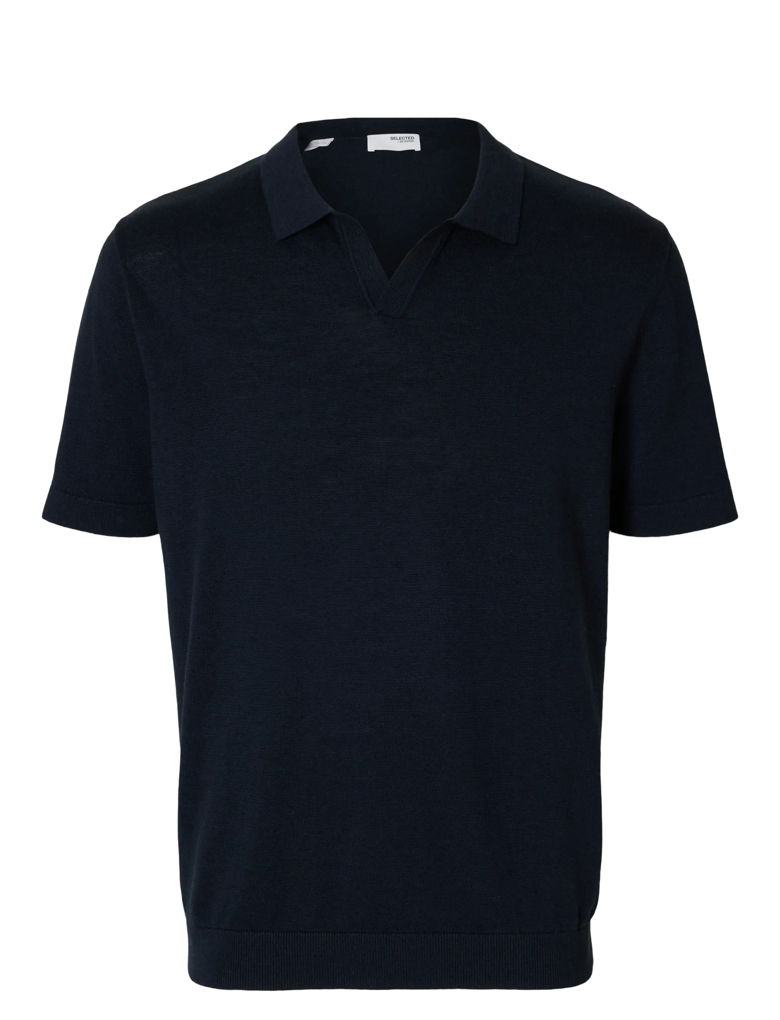 Selected - SLHMATTIS SS LINEN BLEND OPEN POLO NOOS - lühikeste varrukatega polod - sky captain - 1