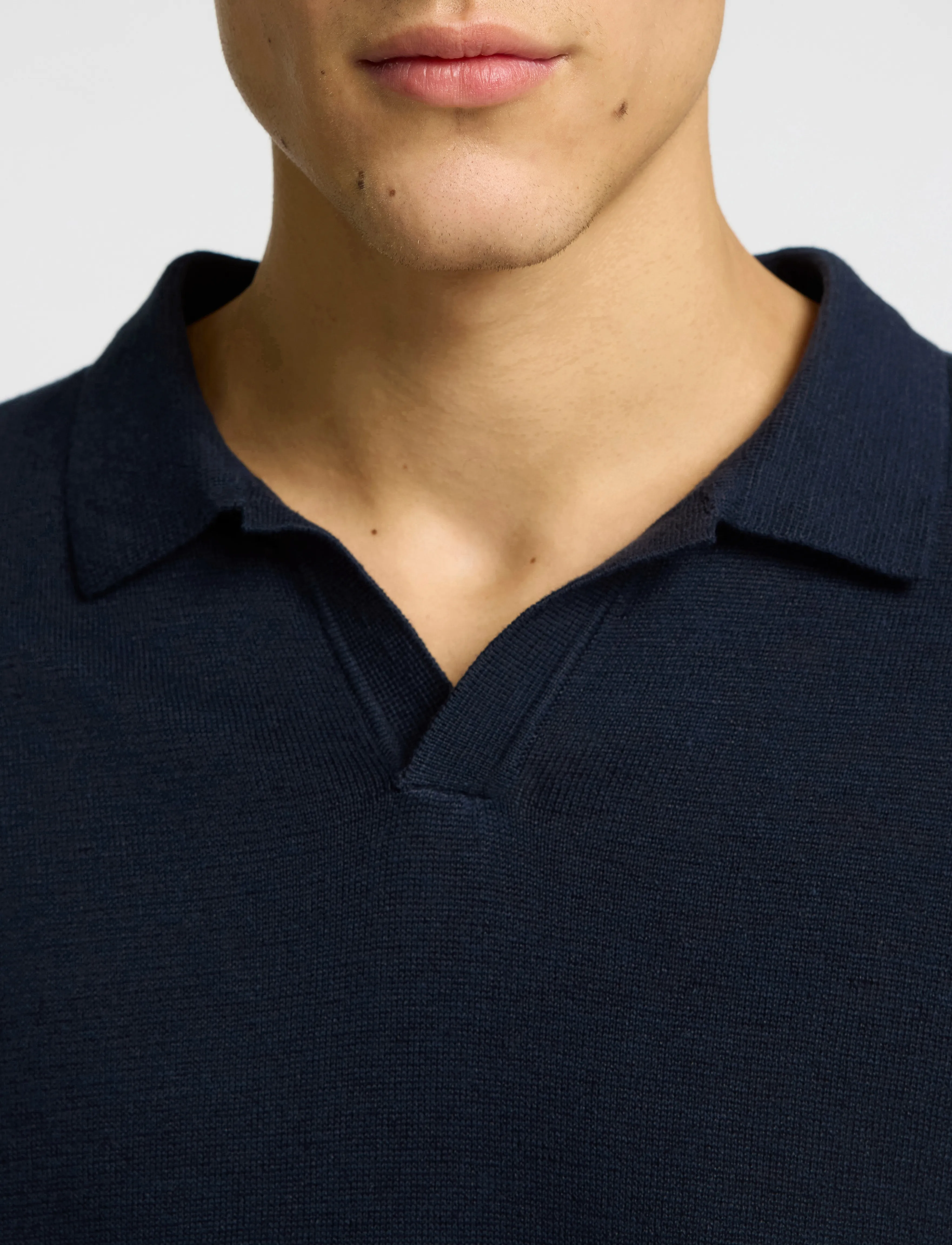 Slhmattis Ss Linen Blend Open Polo Noos 3