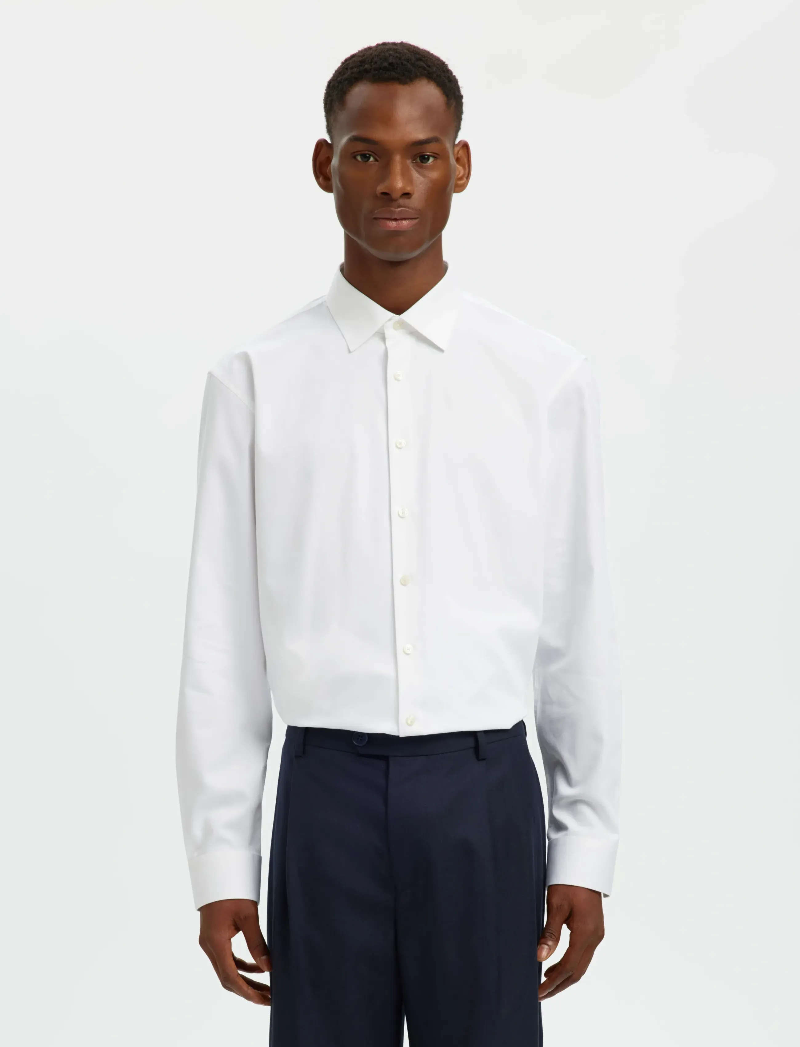 Selected SLHREG-PERFORMANCE SHIRT LS NOOS - Casual skjorter - BRIGHT WHITE / white