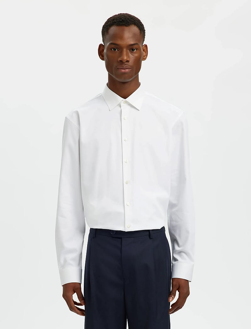 Selected - SLMREG-PERFORMANCE SHIRT LS NOOS - formelle skjorter - bright white - 0