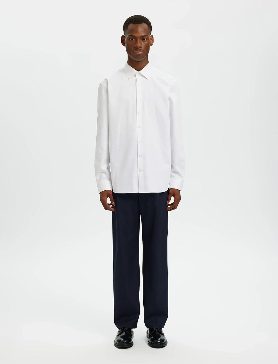 Selected - SLHREG-PERFORMANCE SHIRT LS NOOS - formelle hemden - bright white - 4
