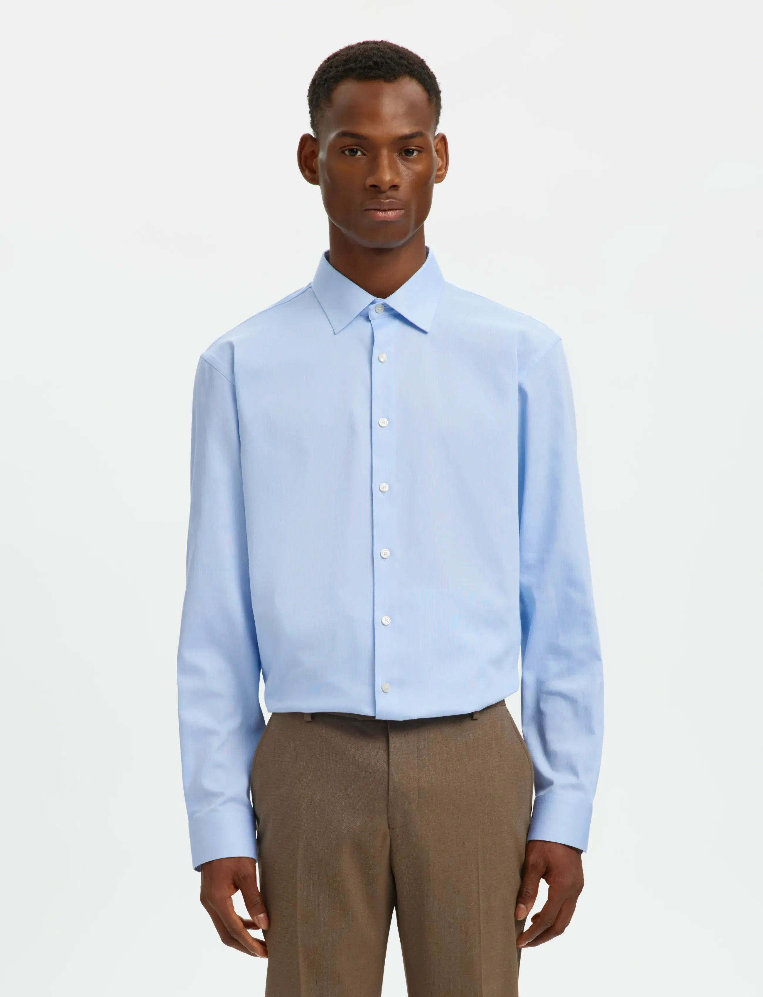 Selected SLHREG-PERFORMANCE SHIRT LS NOOS - Uus - LIGHT BLUE / blue