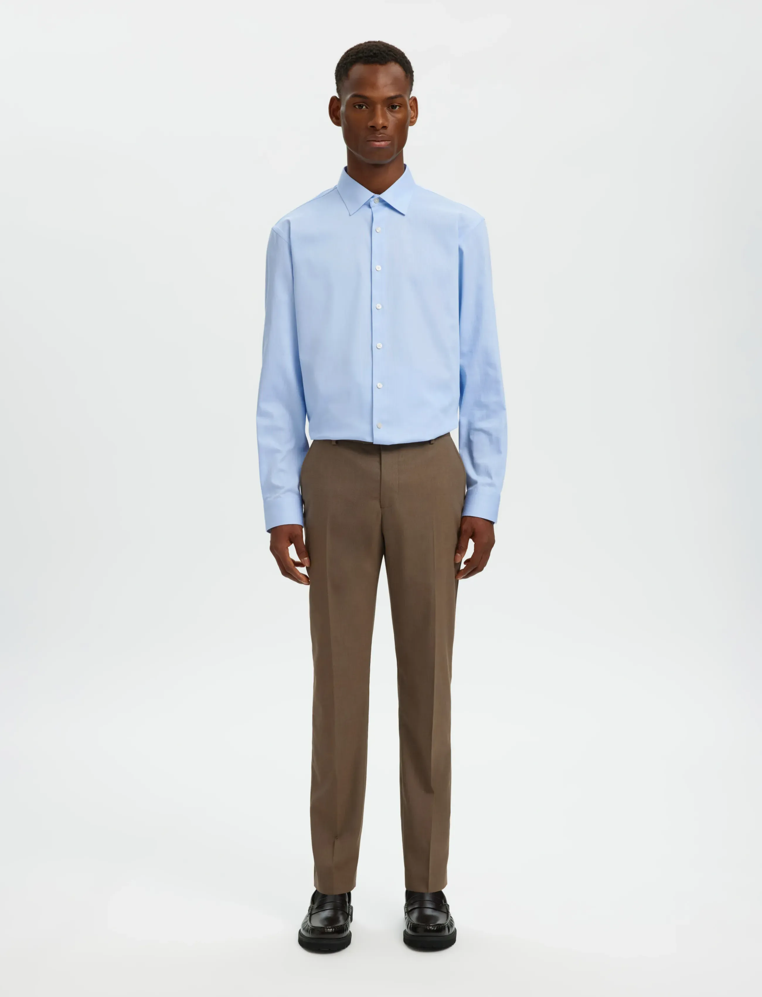 Selected - SLHREG-PERFORMANCE SHIRT LS NOOS - formelle skjorter - light blue - 3