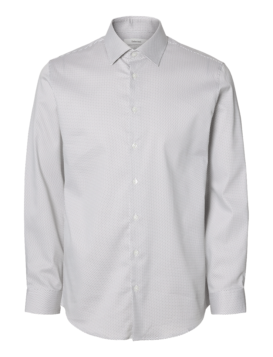 Selected - SLMSLIMFILIP PERFORMANCE LS SHT AOP NOOS - gemusterte hemden - white - 0