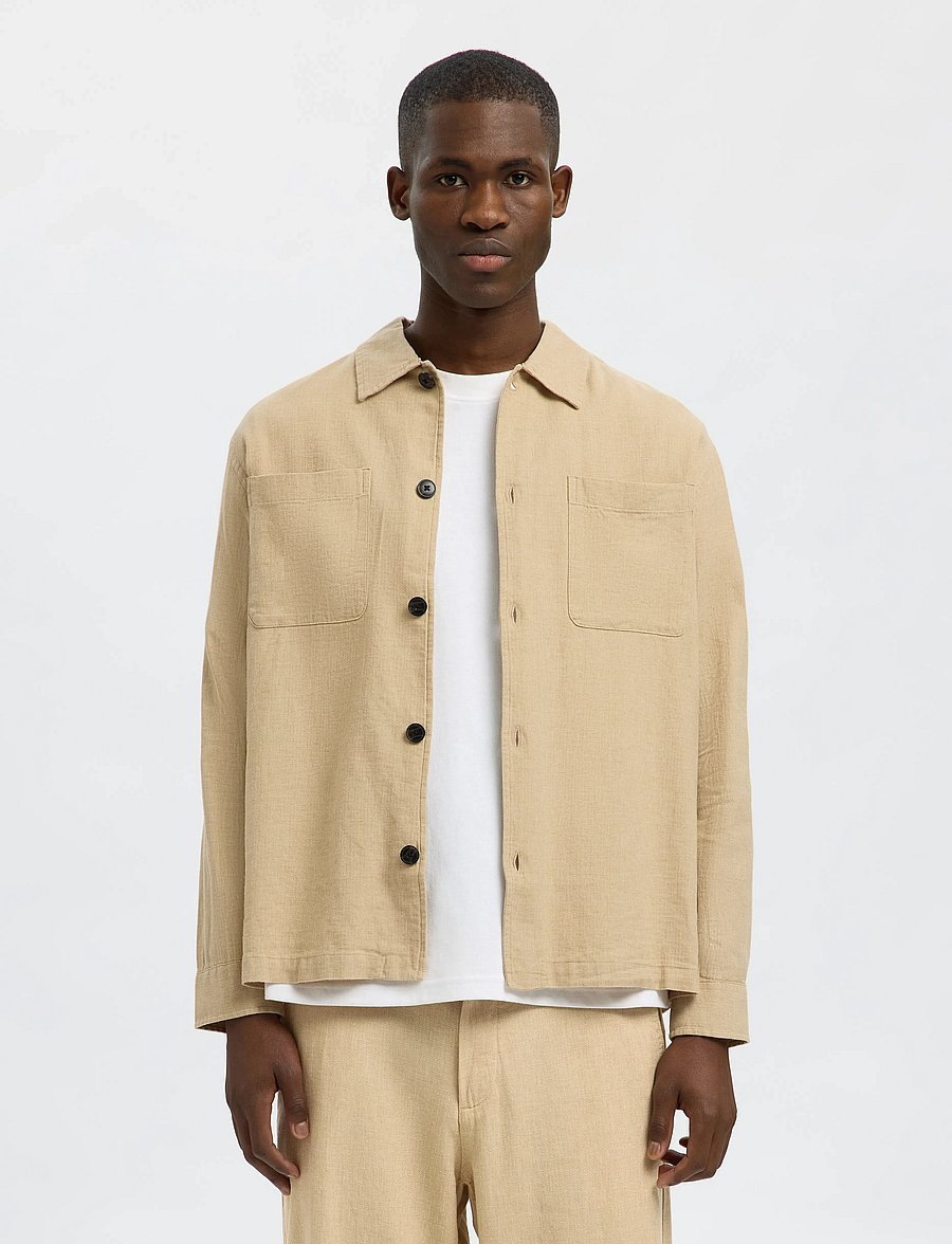 Selected - SLH-BRODY SUN OVERSHIRT LS NOOS - incense - 0