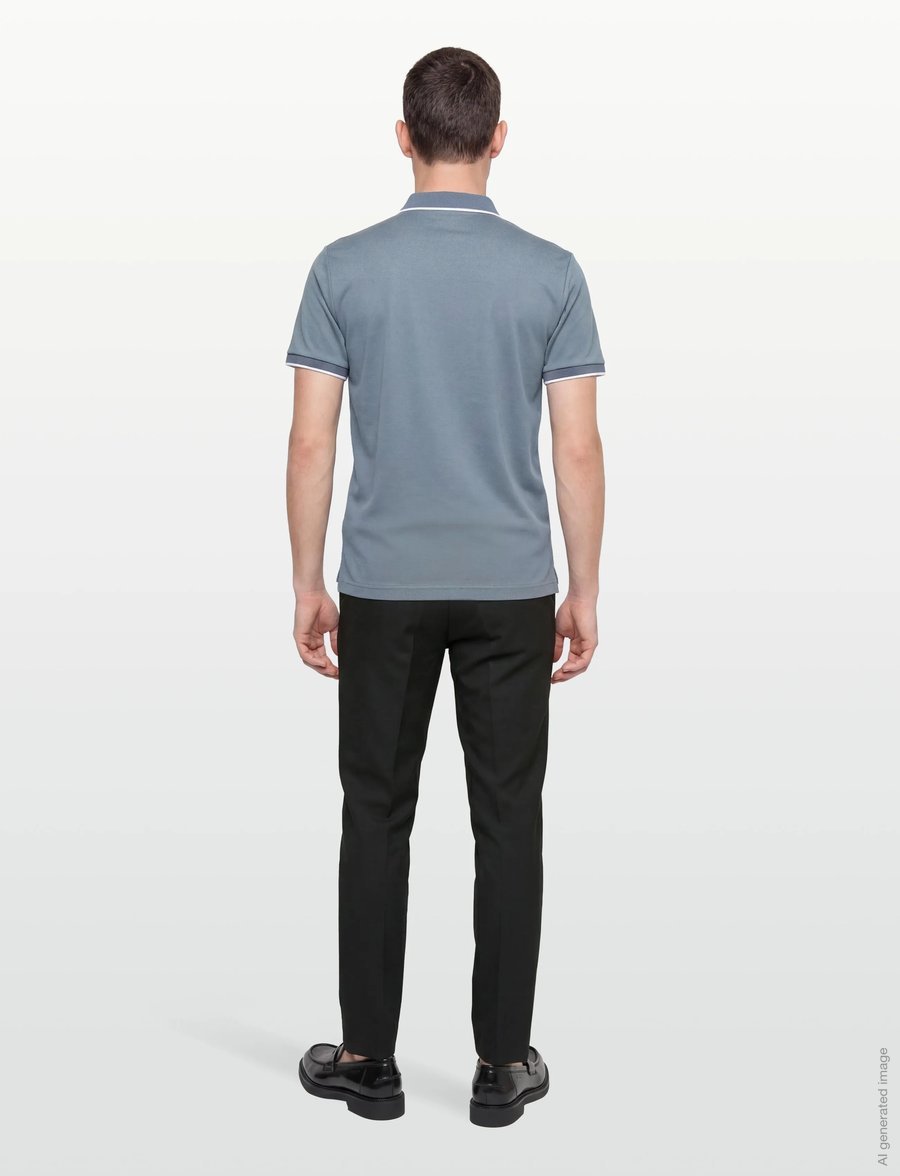 Selected - SLHFAVE SPORT ZIP SS POLO NOOS - kurzärmelig - blue mirage - 4