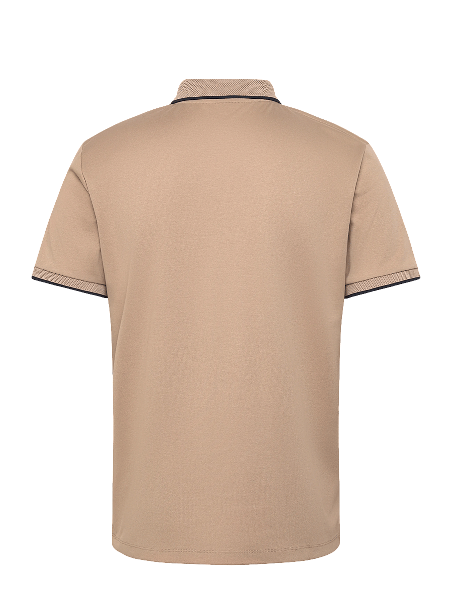 Selected - SLHFAVE SPORT ZIP SS POLO NOOS - kurzärmelig - savannah tan - 2