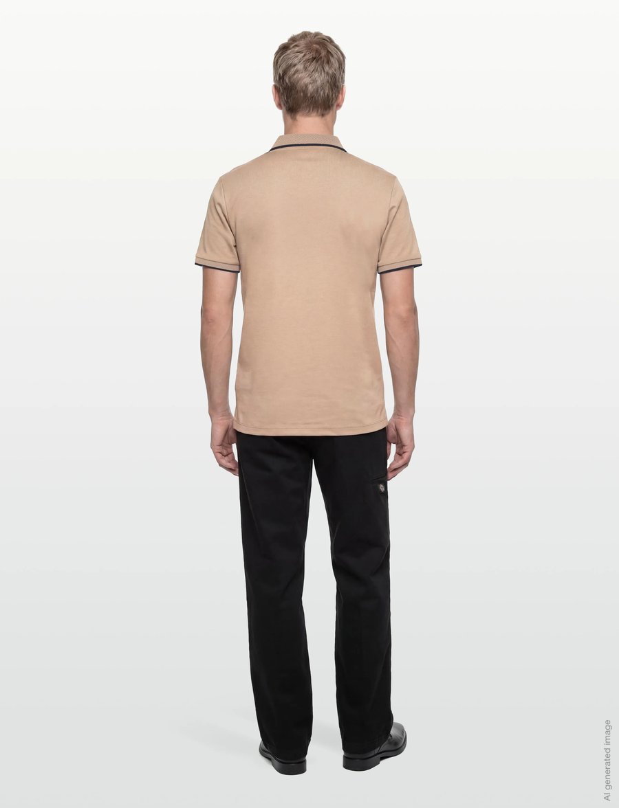 Selected - SLHFAVE SPORT ZIP SS POLO NOOS - kurzärmelig - savannah tan - 4