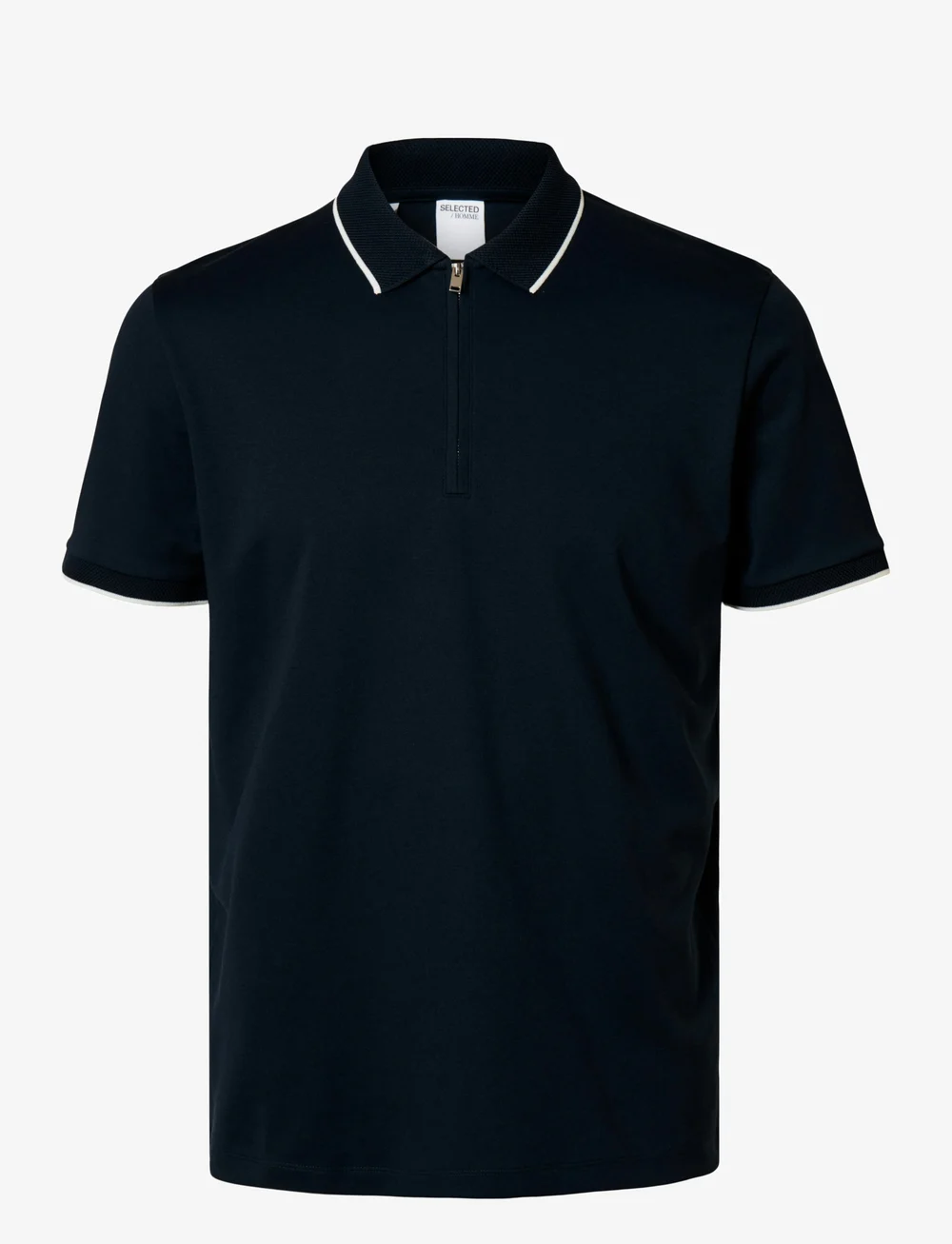 Selected - SLHFAVE SPORT ZIP SS POLO NOOS - kurzärmelig - sky captain - 1