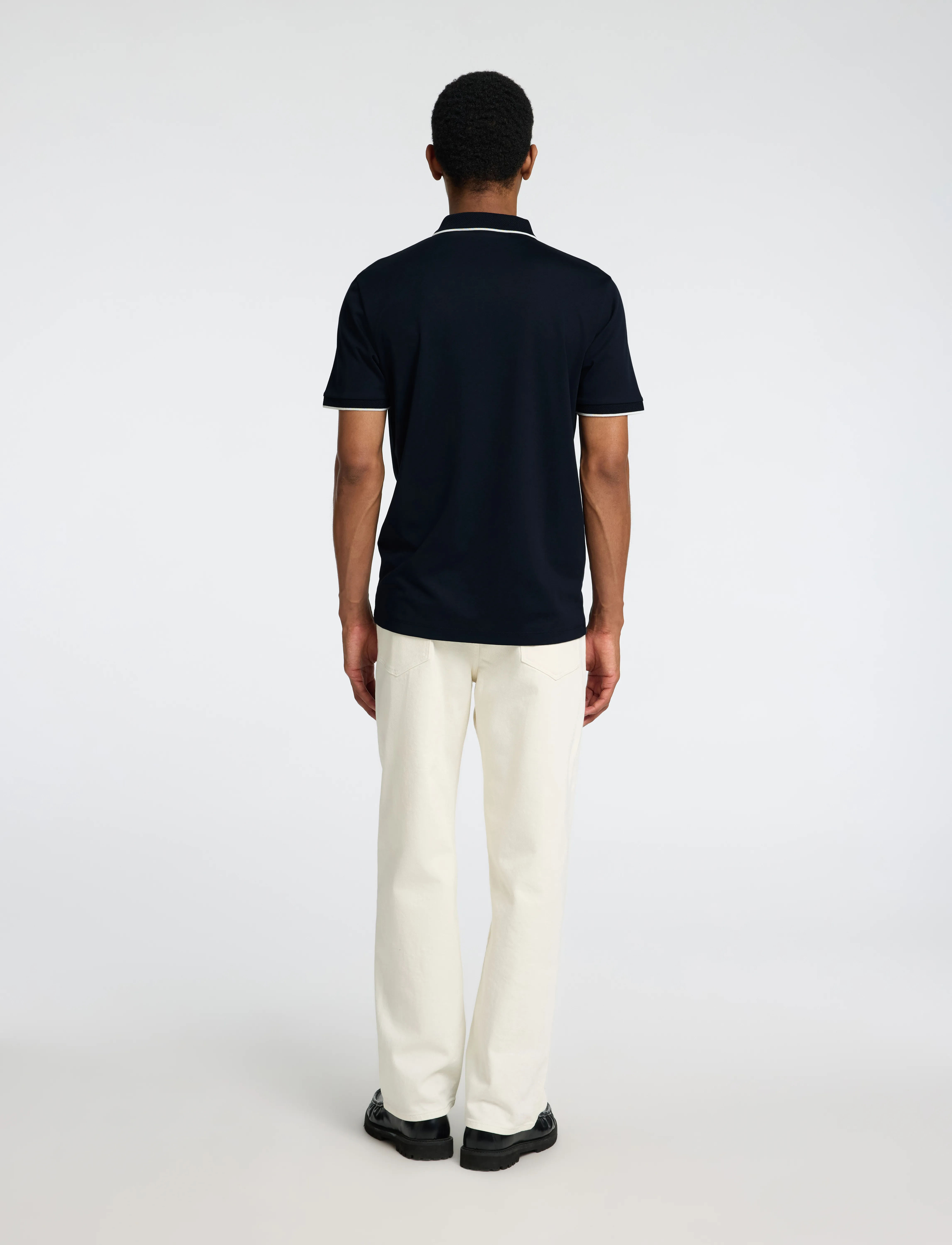 Selected - SLHFAVE SPORT ZIP SS POLO NOOS - stutterma pólóbolir - sky captain - 3