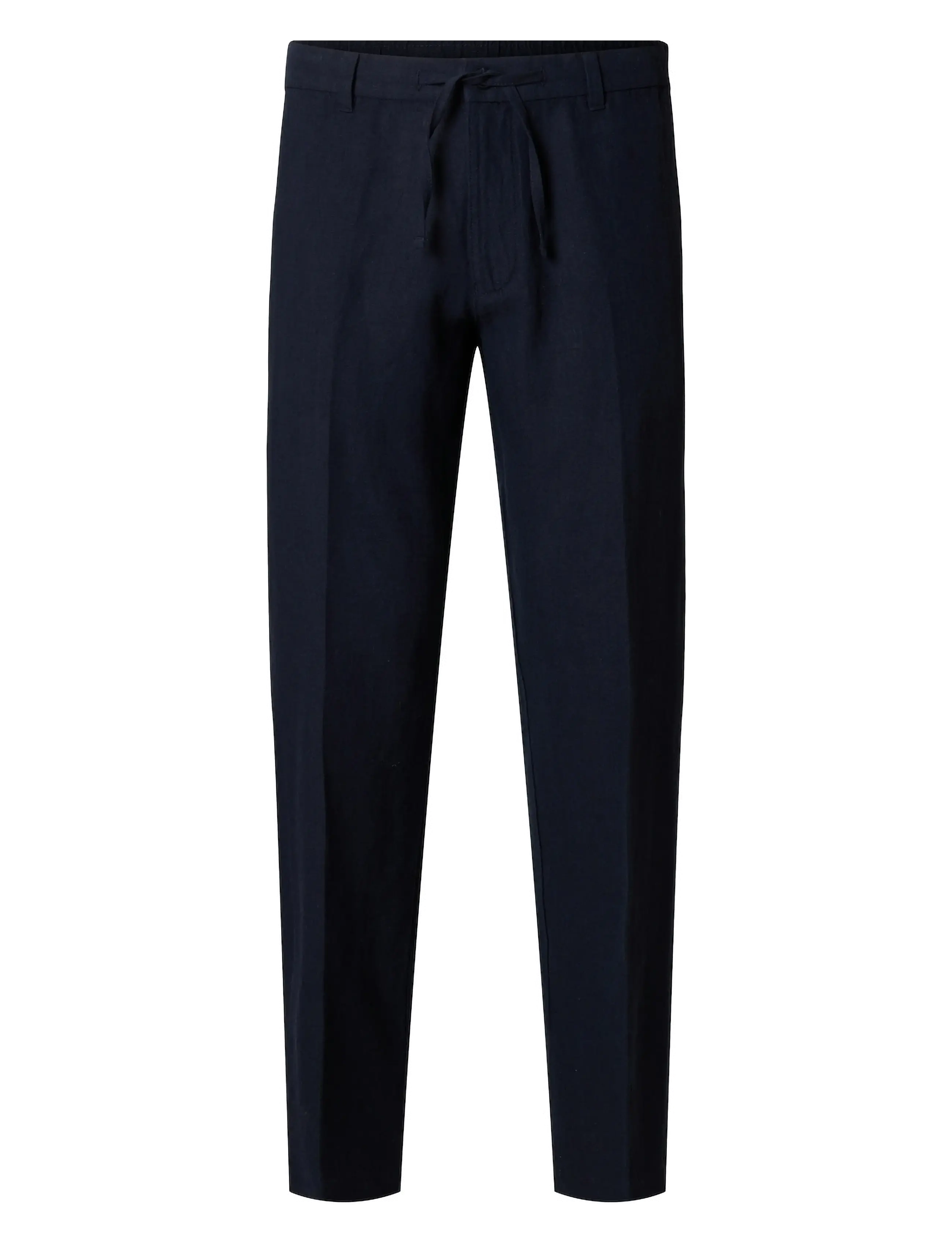 Selected SLM196-STRAIGHT LEROY LINEN BLD PNT NOOS - Selected - SKY CAPTAIN / navy