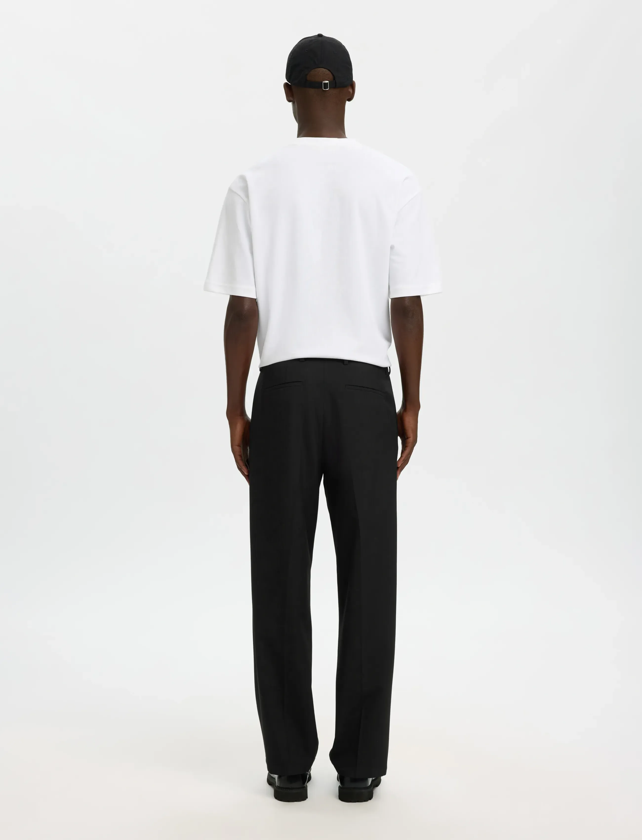 Selected - SLM220-LOOSE ROBERT FLEX PANT NOOS - casual - black - 2