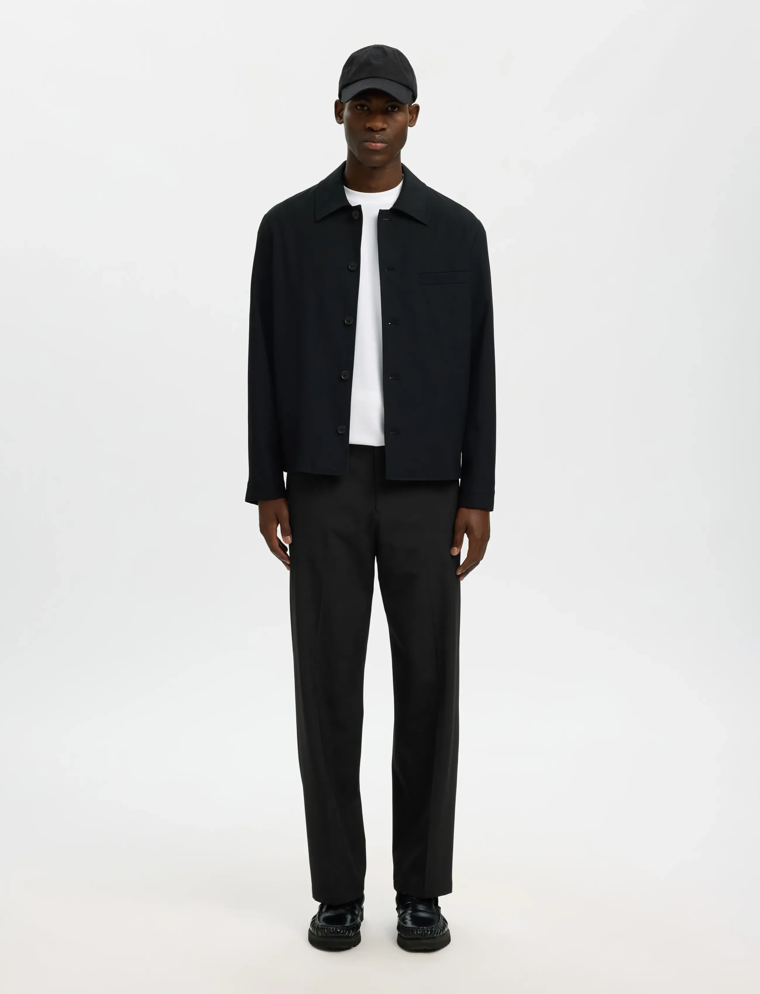 Selected - SLM220-LOOSE ROBERT FLEX PANT NOOS - kasdienio stiliaus kelnės - black - 3