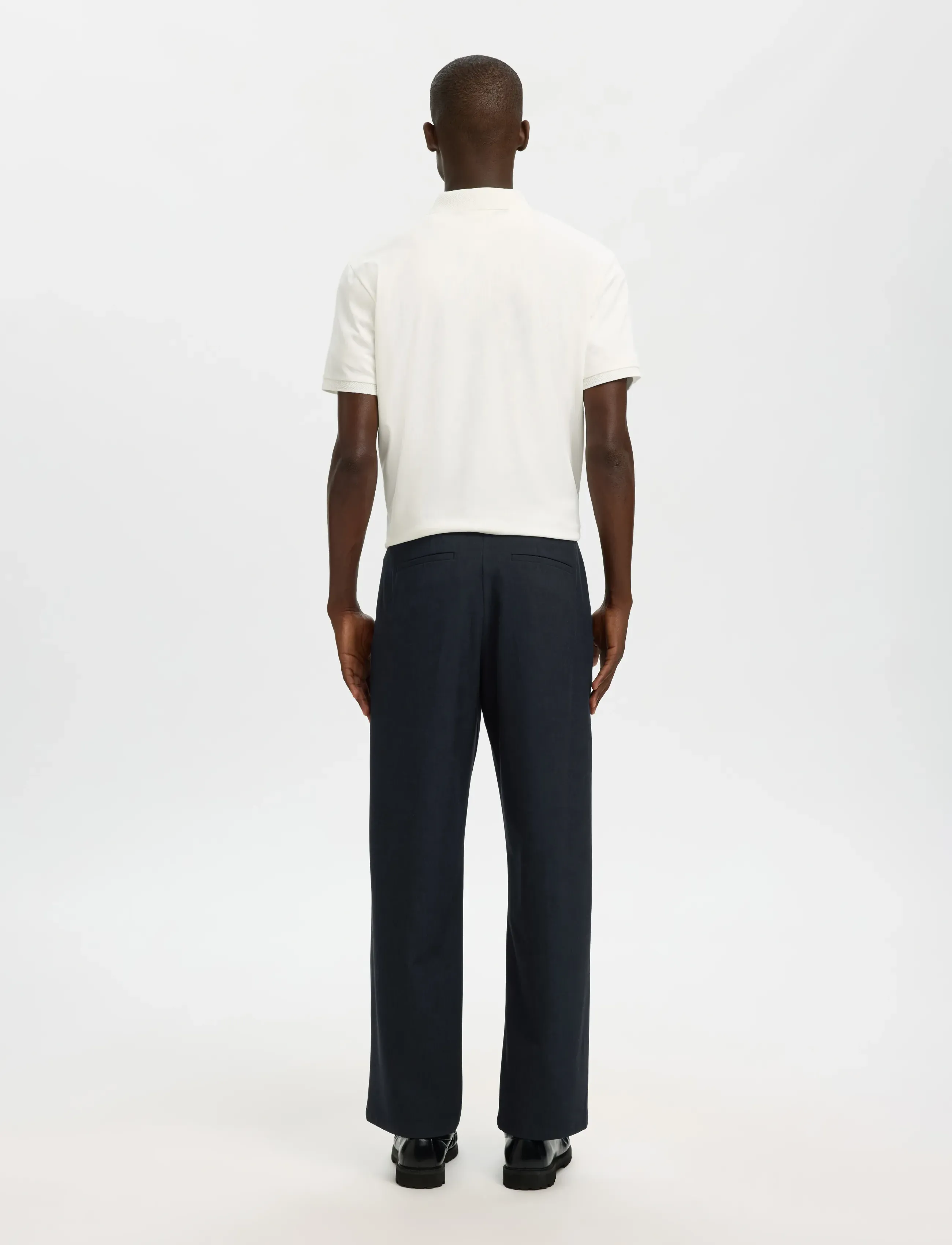Selected - SLM220-LOOSE ROBERT FLEX PANT NOOS - vabaaja püksid - dark sapphire - 2