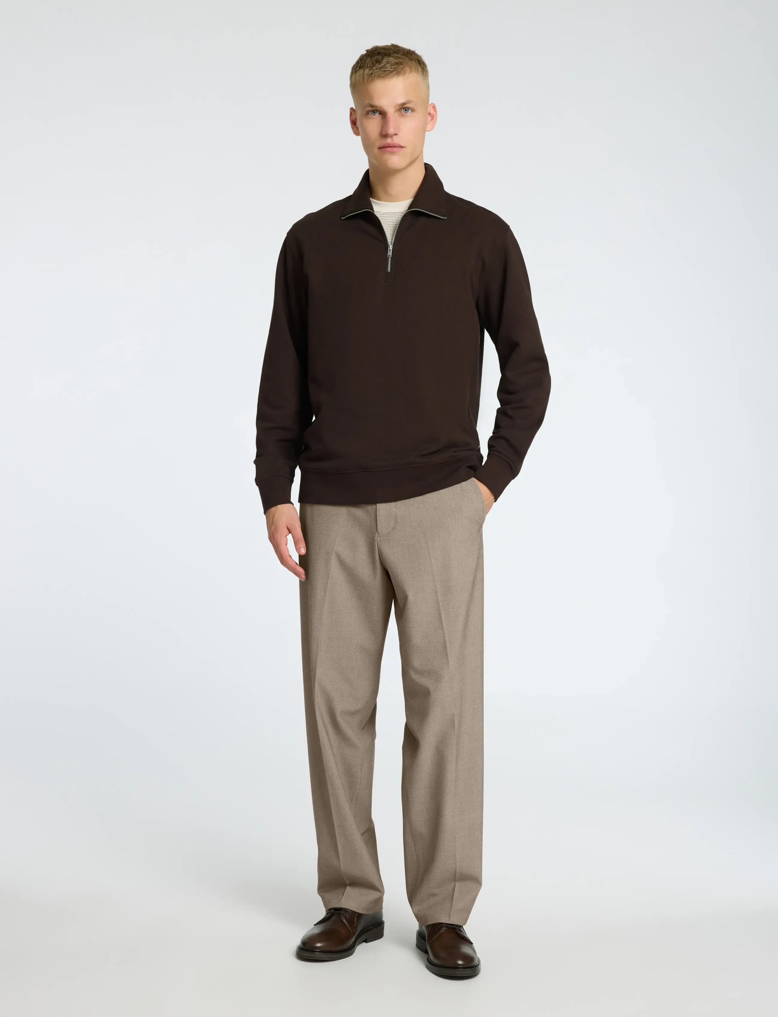 Selected - SLM220-LOOSE ROBERT FLEX PANT NOOS - casual bukser - sand - 3