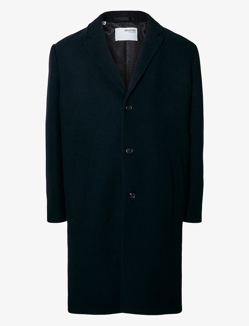 Selected - SLHMILO OVERCOAT - vinterjackor - black - 1