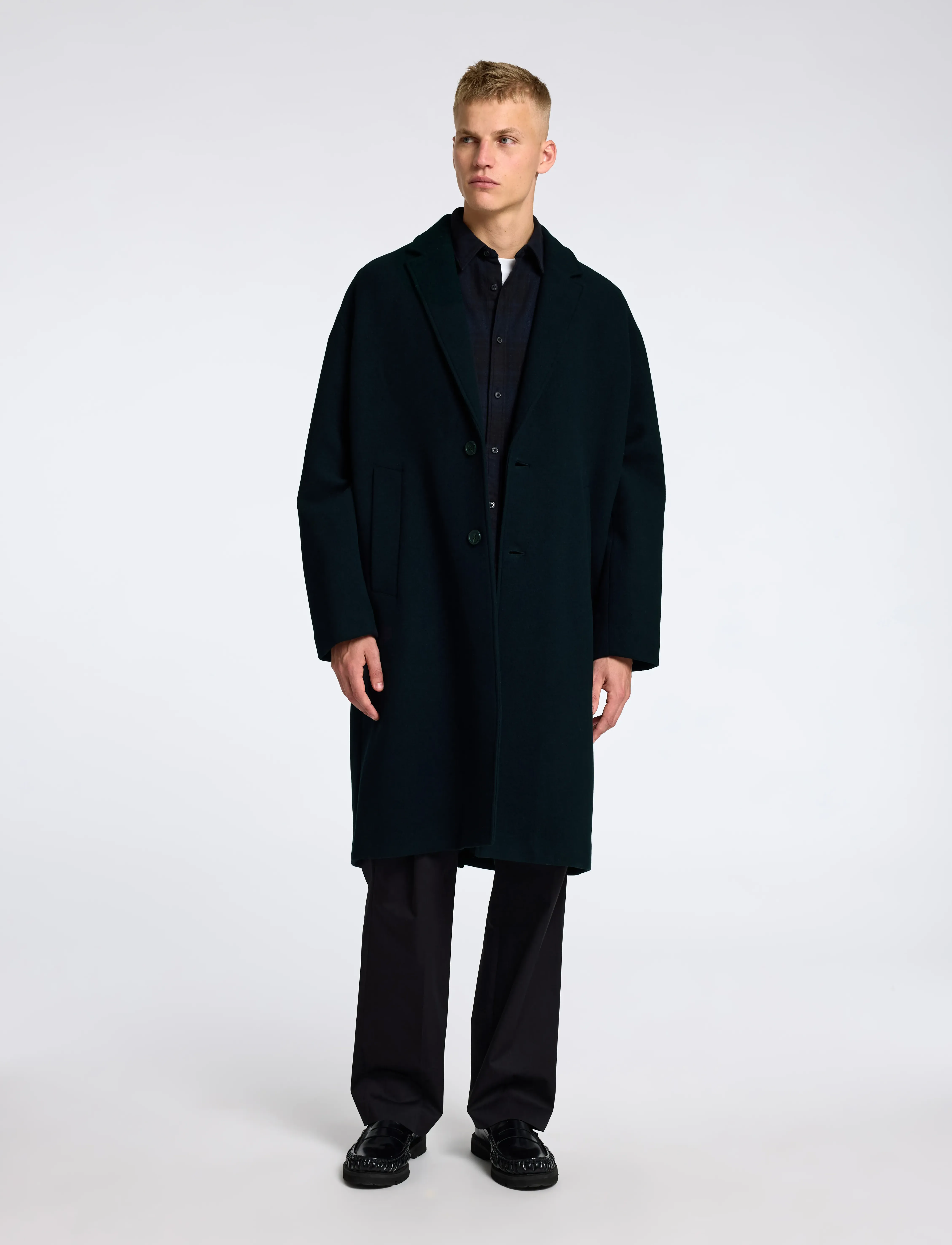 Selected - SLHMILO OVERCOAT - black - 3