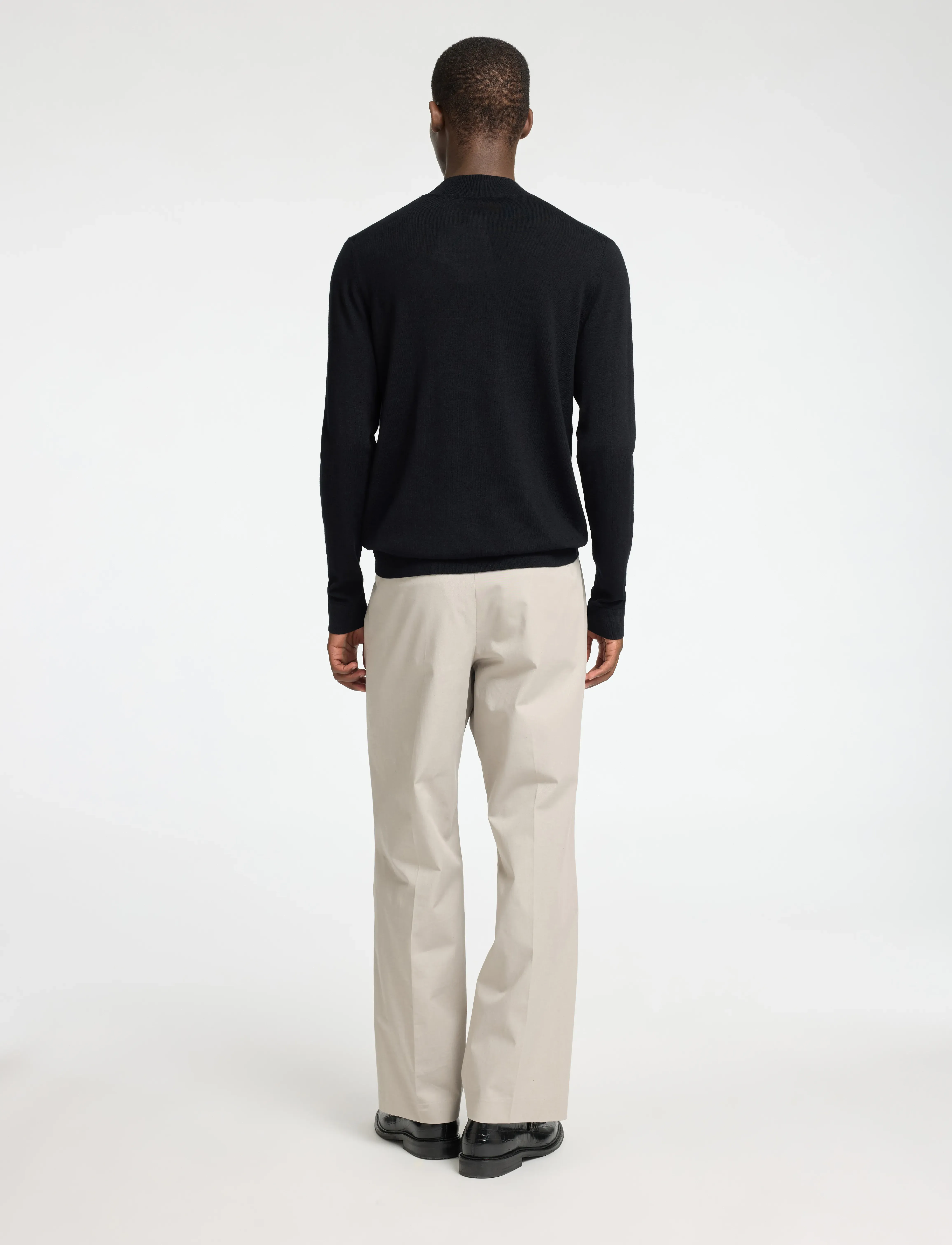 Selected - SLHTRAY LS KNIT MERINO MOCK NECK NOOS - black - 2