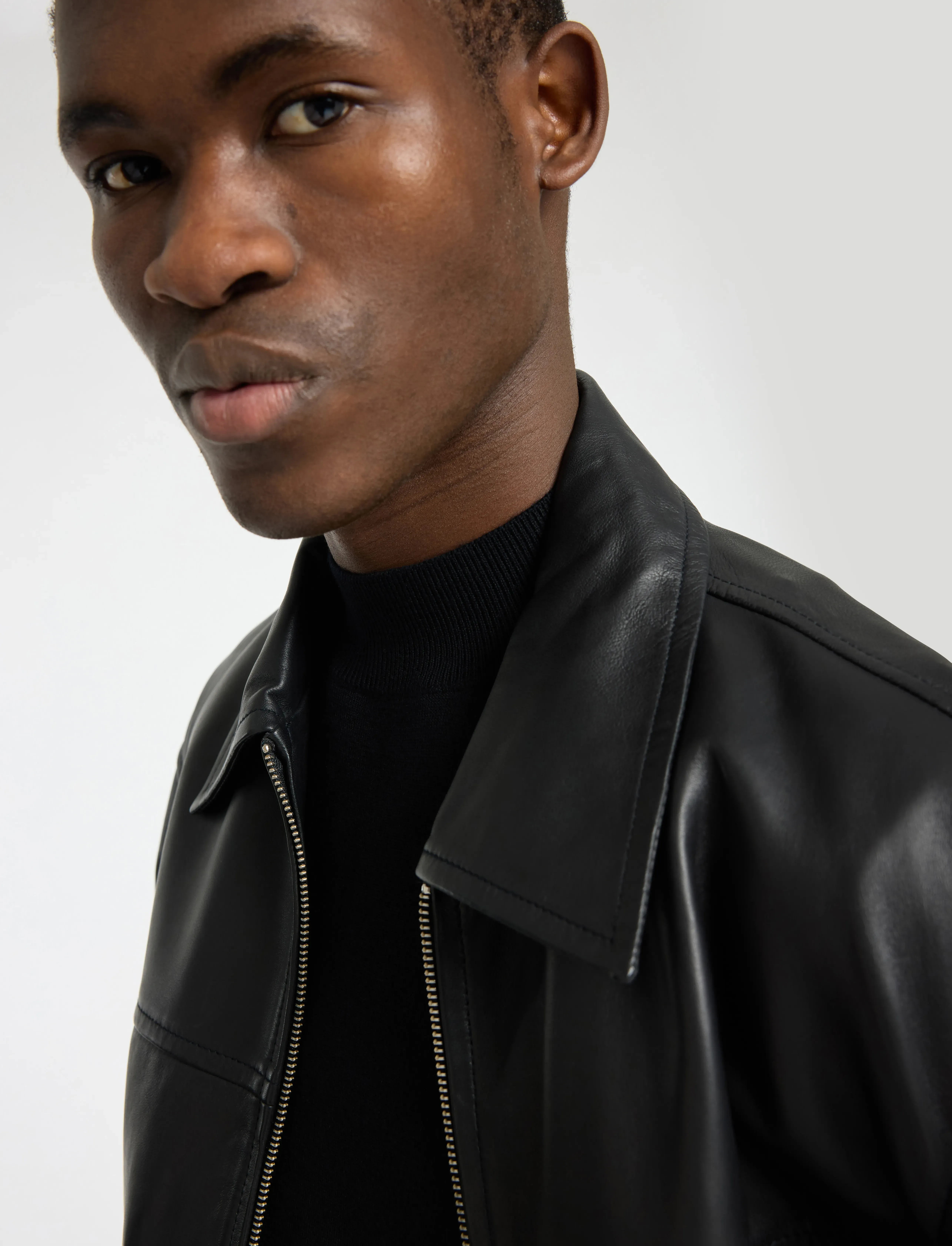 Selected - SLHTRAY LS KNIT MERINO MOCK NECK NOOS - black - 3