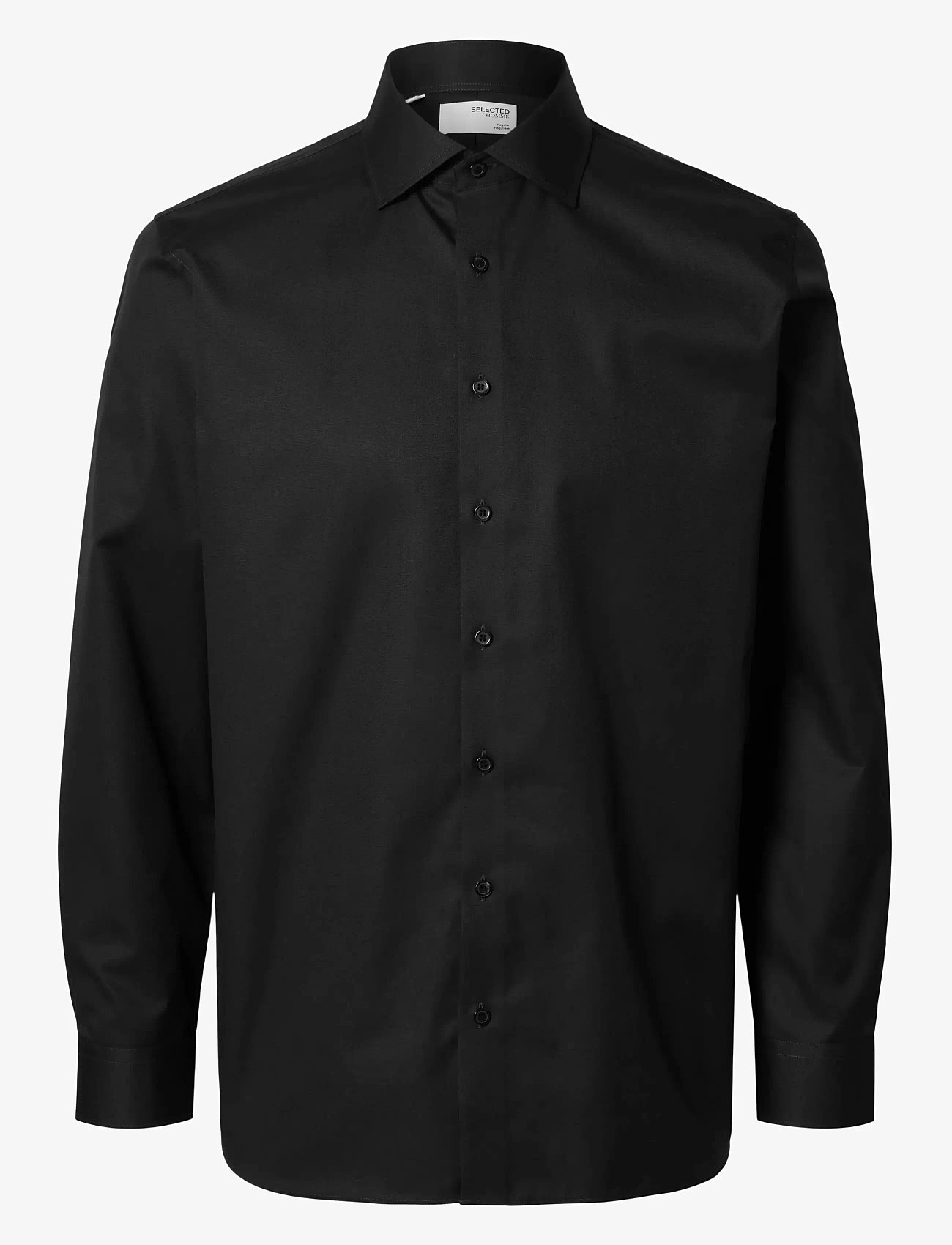 Selected - SLHSLIM-ETHAN SHIRT LS SPREAD NOOS - casual skjorter - black - 1