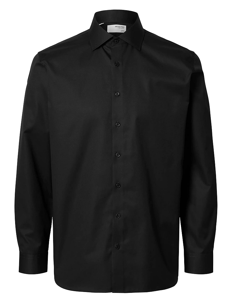 Selected - SLHSLIM-ETHAN SHIRT LS SPREAD NOOS - casual skjorter - black - 1