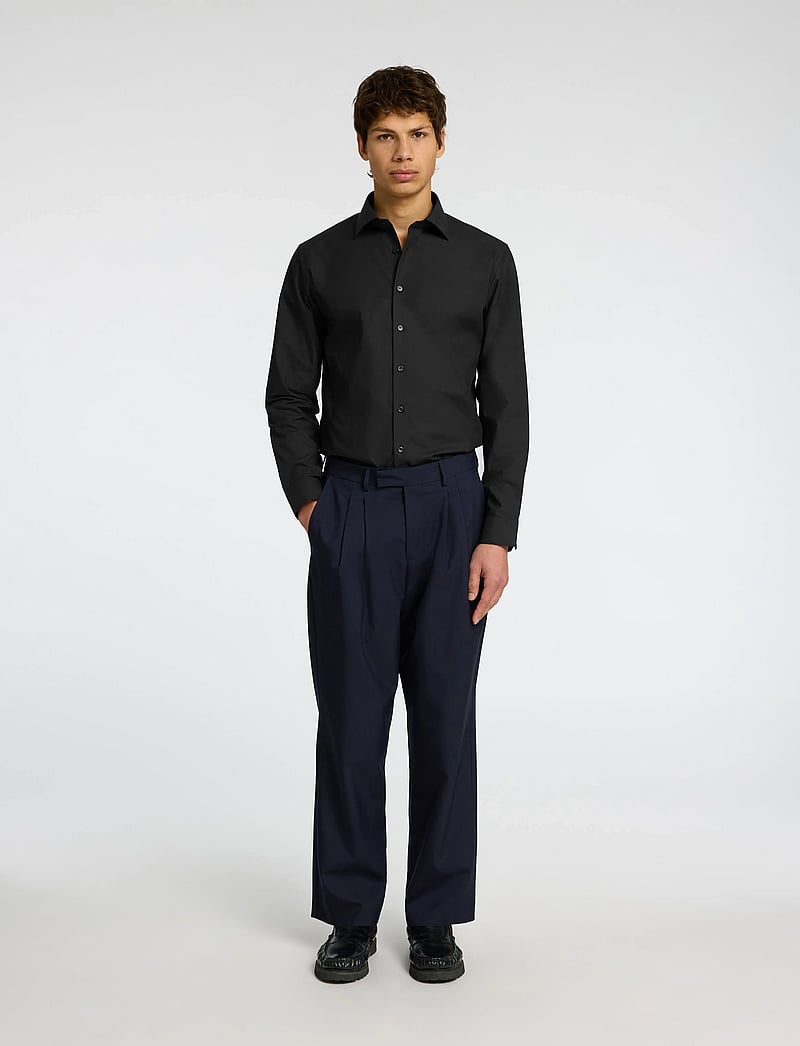 Selected - SLHSLIM-ETHAN SHIRT LS SPREAD NOOS - casual skjorter - black - 3