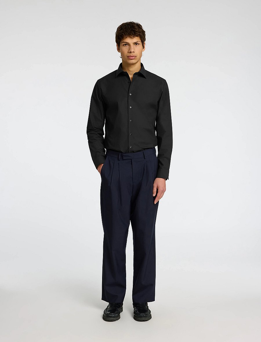 Selected - SLHSLIM-ETHAN SHIRT LS SPREAD NOOS - casual skjorter - black - 3