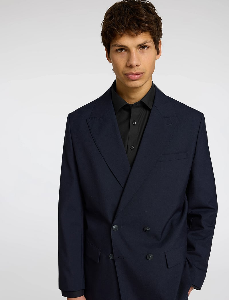 Selected - SLHSLIM-ETHAN SHIRT LS SPREAD NOOS - casual skjorter - black - 4