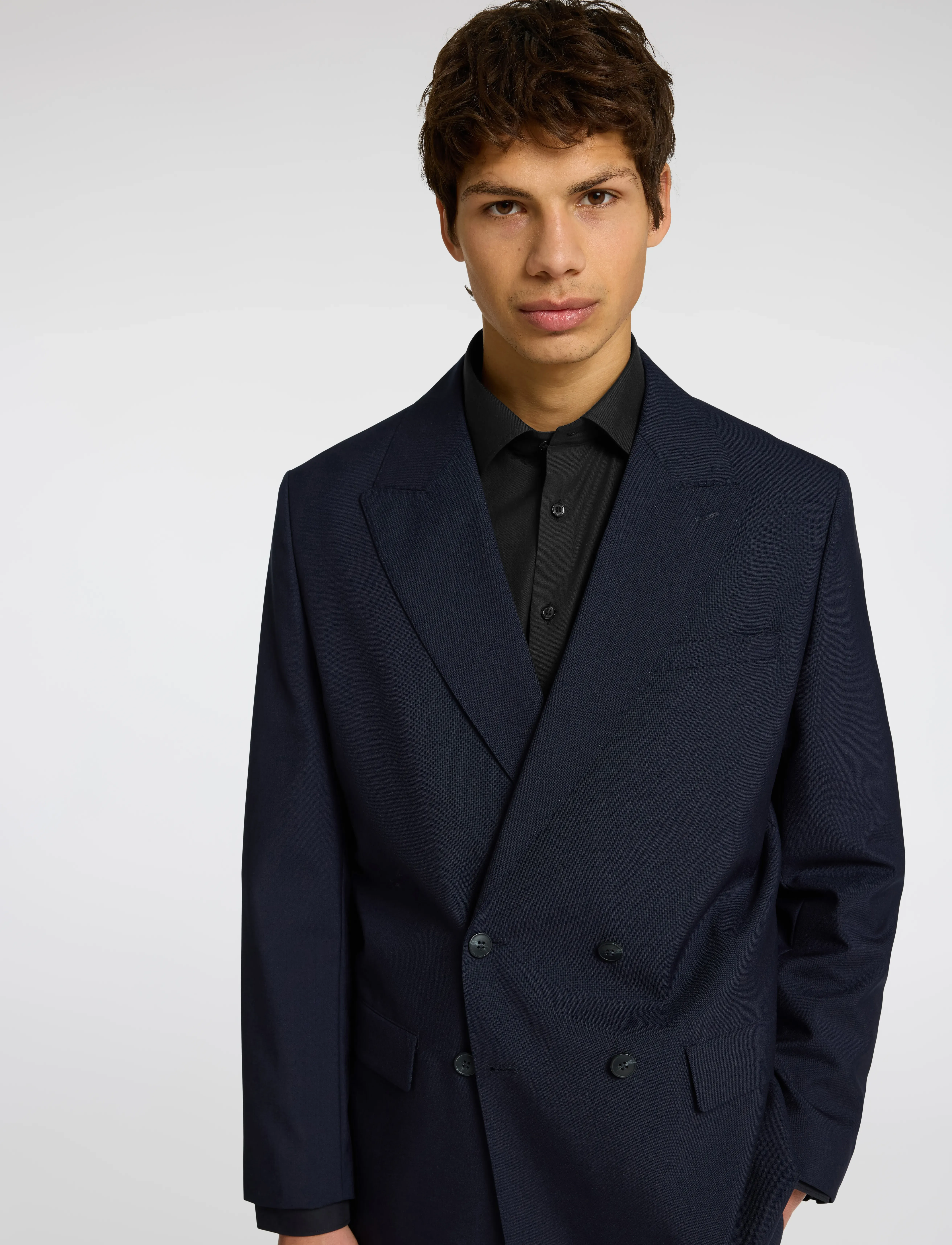 Selected - SLHSLIM-ETHAN SHIRT LS SPREAD NOOS - casual skjorter - black - 4
