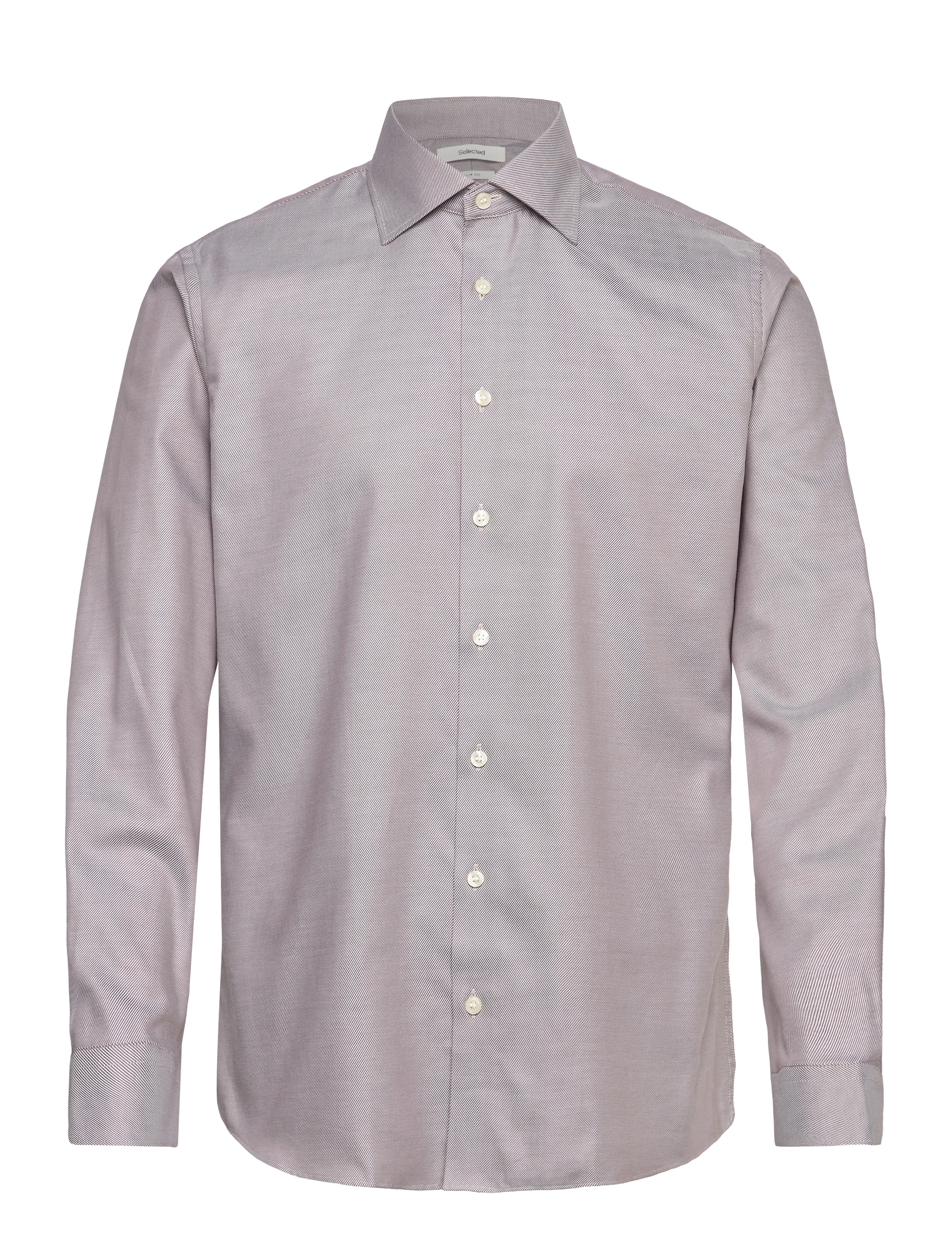 Selected SLHSLIM-ETHAN SHIRT LS SPREAD NOOS - Skjorter - CHOCOLATE CHIP / grey