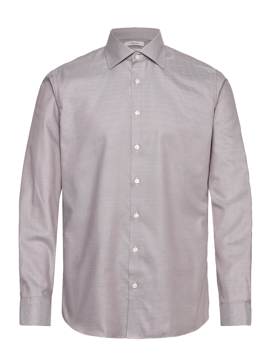 Selected - SLHSLIM-ETHAN SHIRT LS SPREAD NOOS - casual skjorter - chocolate chip - 0