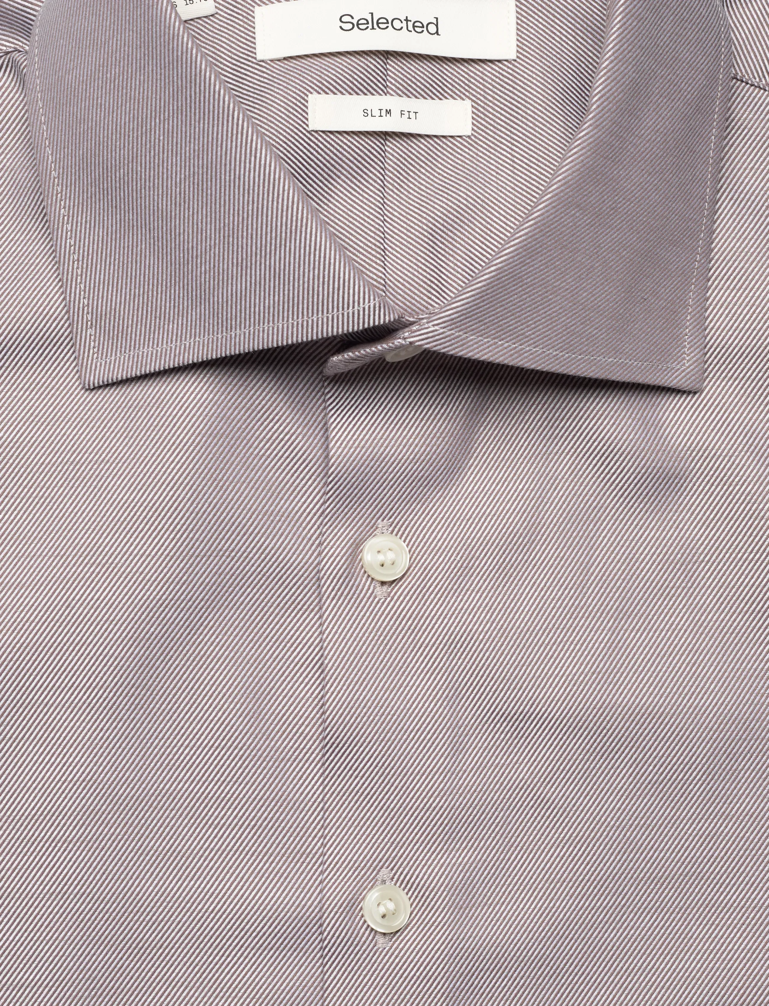 Selected - SLHSLIM-ETHAN SHIRT LS SPREAD NOOS - casual skjorter - chocolate chip - 2