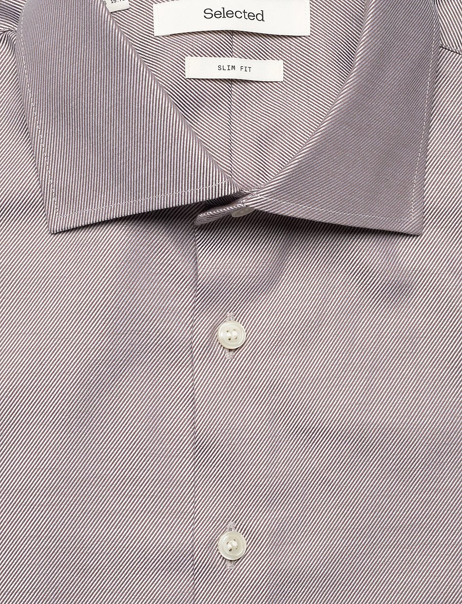 Selected - SLHSLIM-ETHAN SHIRT LS SPREAD NOOS - casual skjorter - chocolate chip - 2
