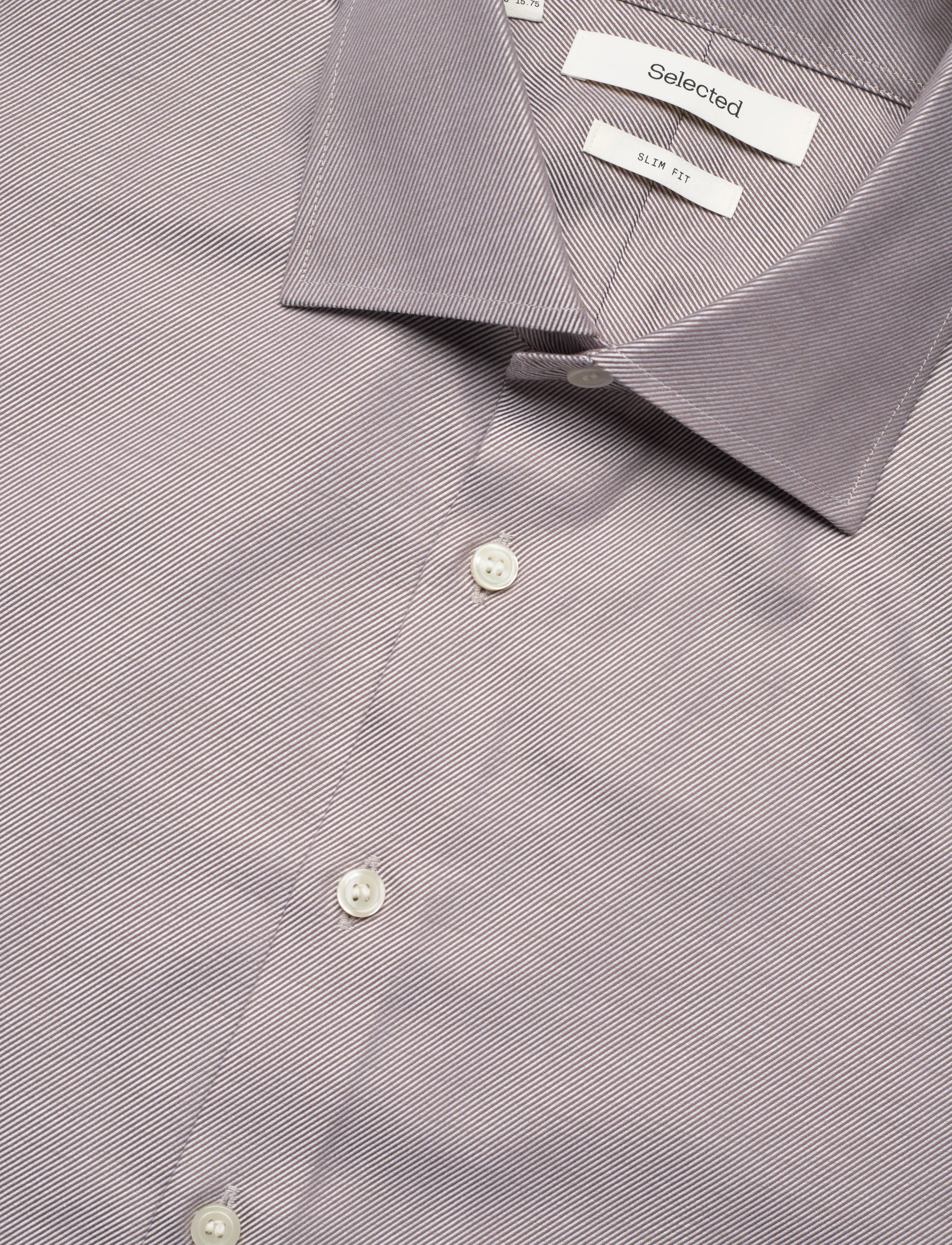 Selected - SLHSLIM-ETHAN SHIRT LS SPREAD NOOS - casual skjorter - chocolate chip - 3