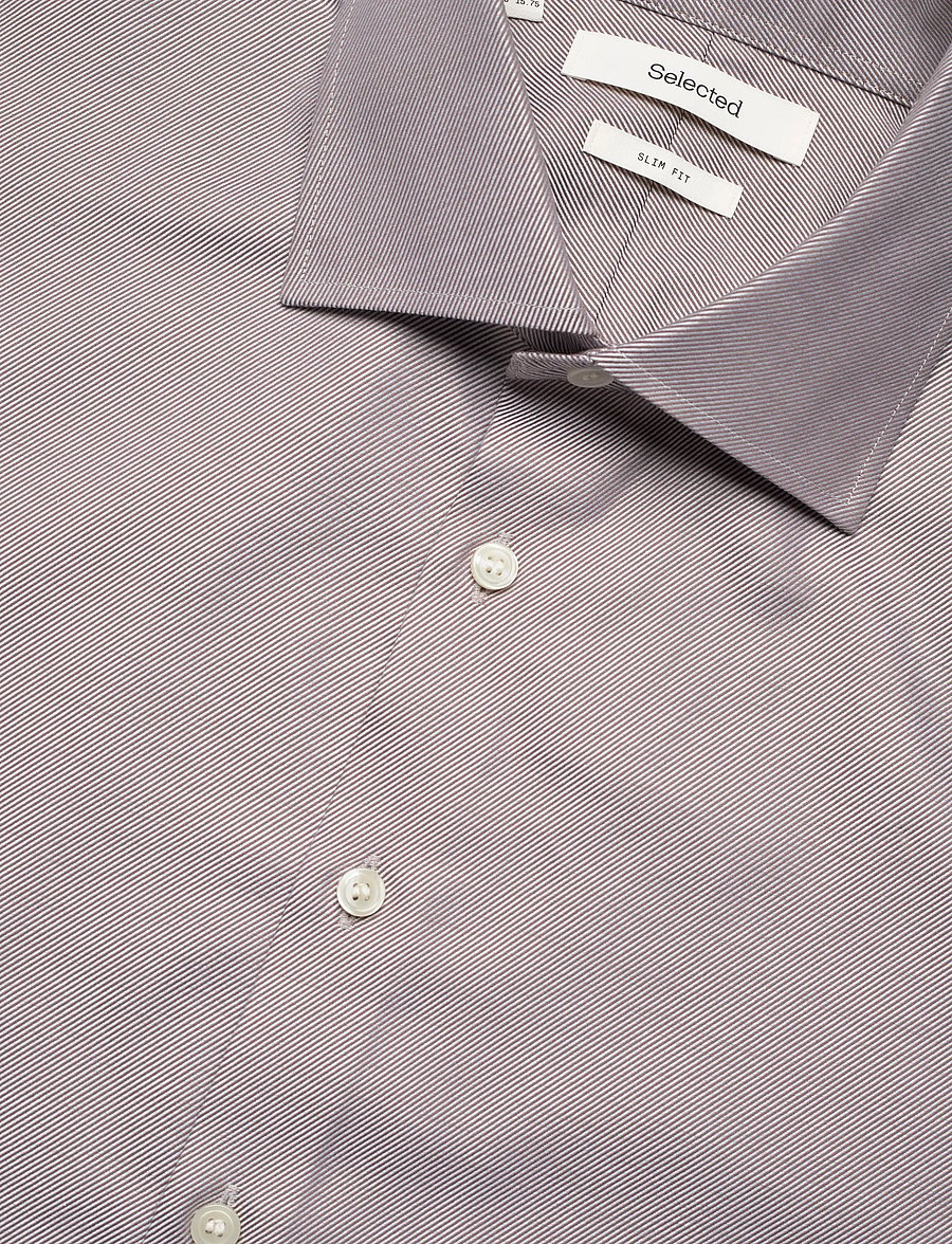 Selected - SLHSLIM-ETHAN SHIRT LS SPREAD NOOS - casual skjorter - chocolate chip - 3